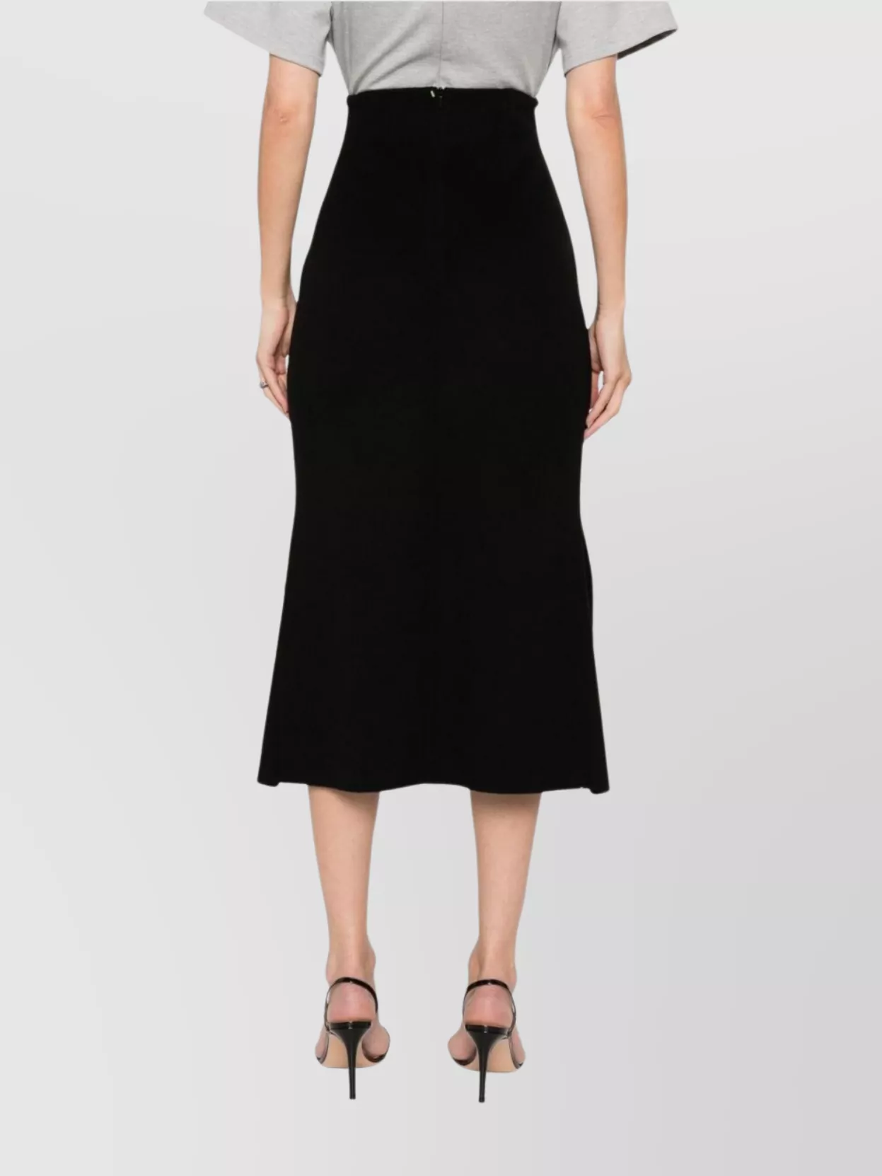 Sportmax Omelia High Waist Midi Length Skirt With Side Slit