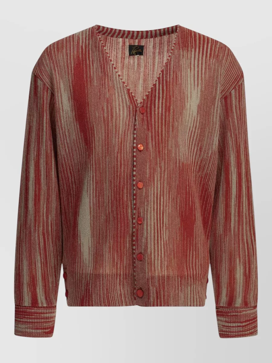 Needles striped mohair cardigan