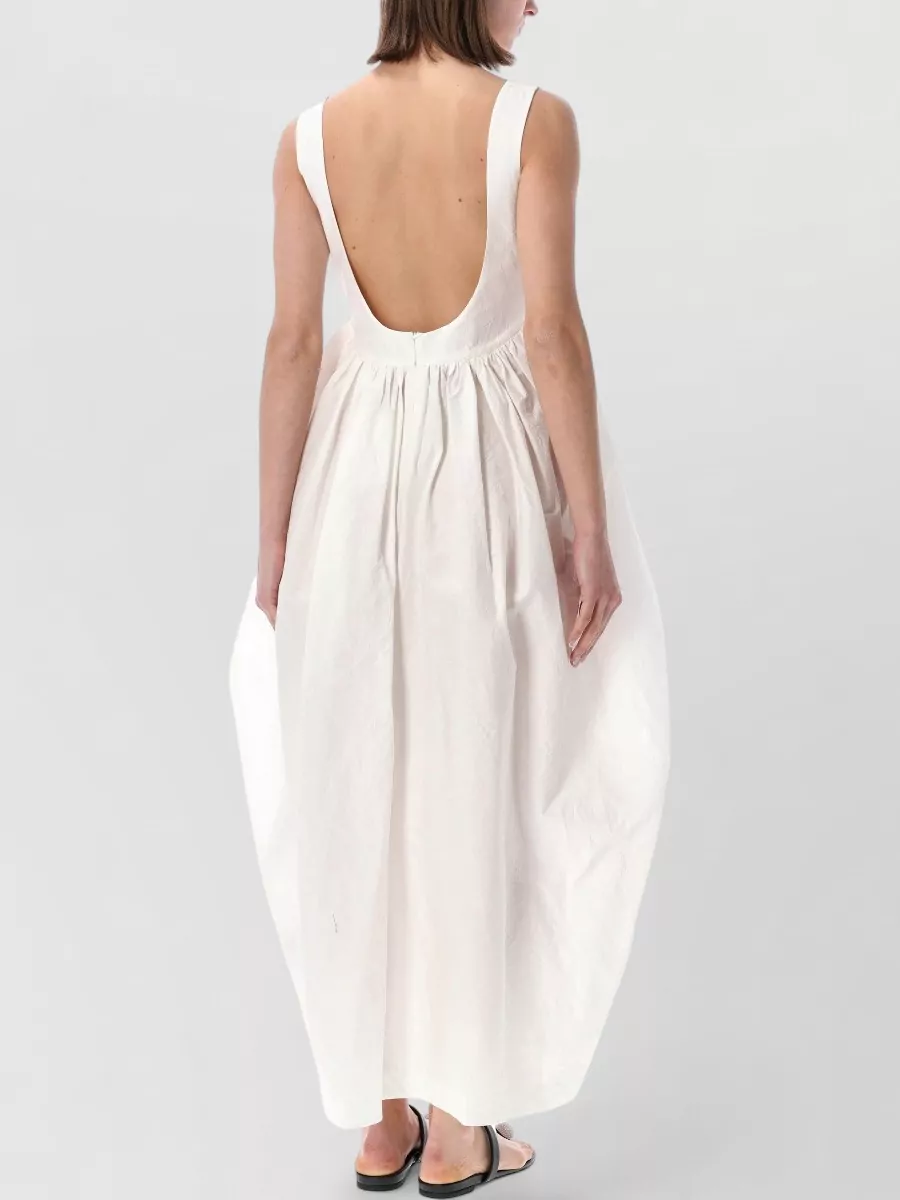 Róhe Textured Sleeveless V-Neck Maxi Dress
