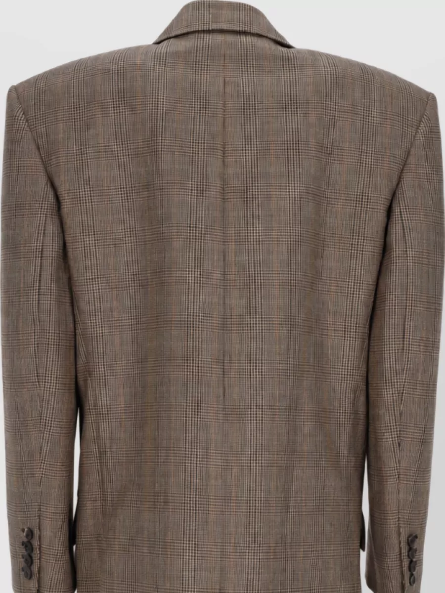 Saint Laurent Checked Wool Suit Jacket