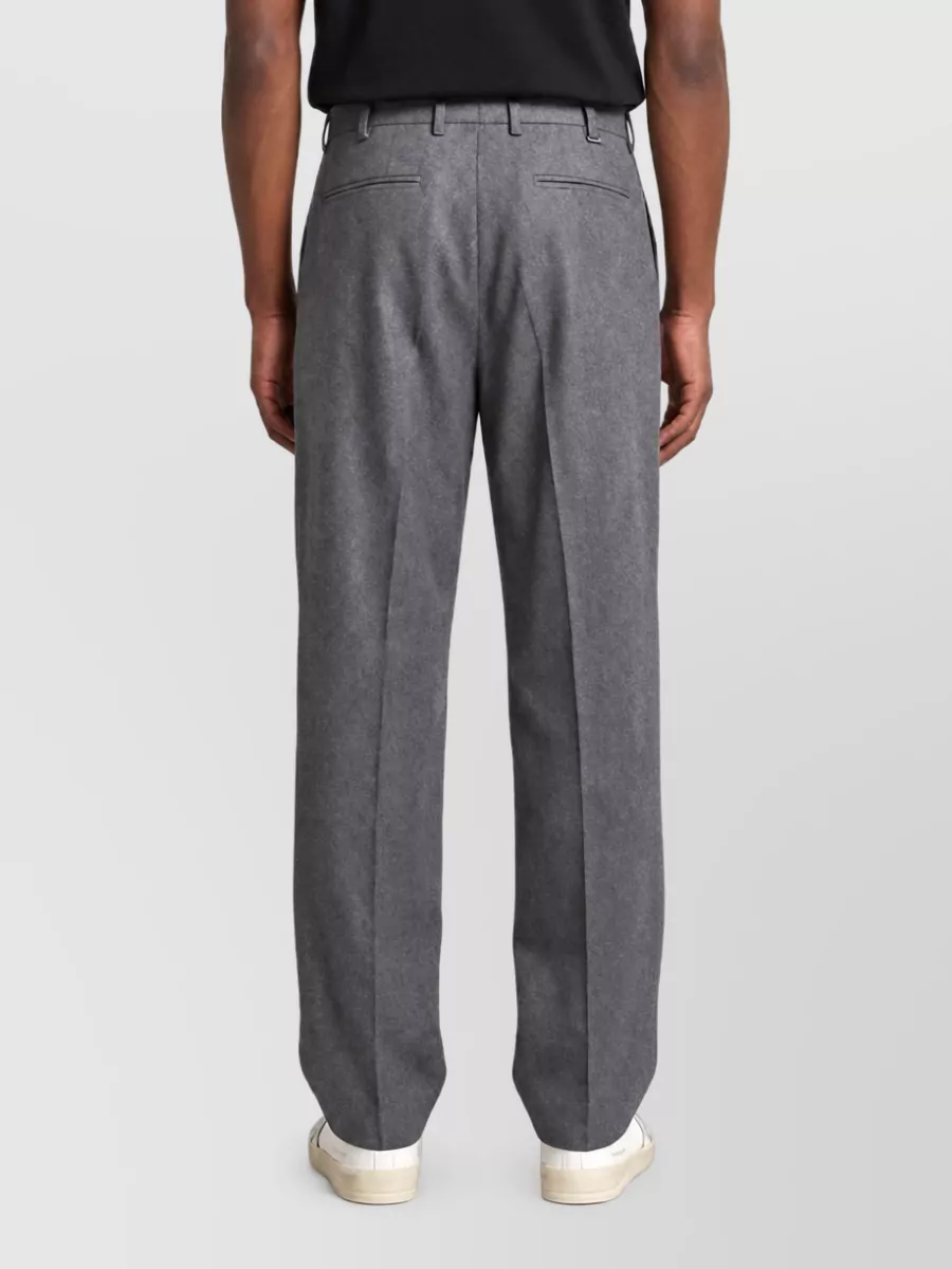Pt Torino Cashmere-Blend Mid-Rise Straight-Leg Tailored Trousers