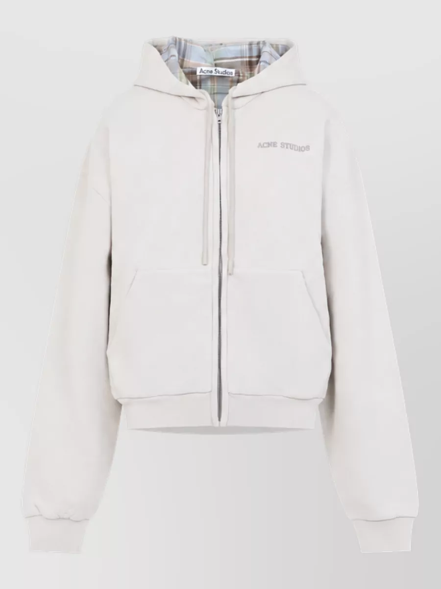 Acne Studios Ribbed Cuff Relaxed Zip Hoodie