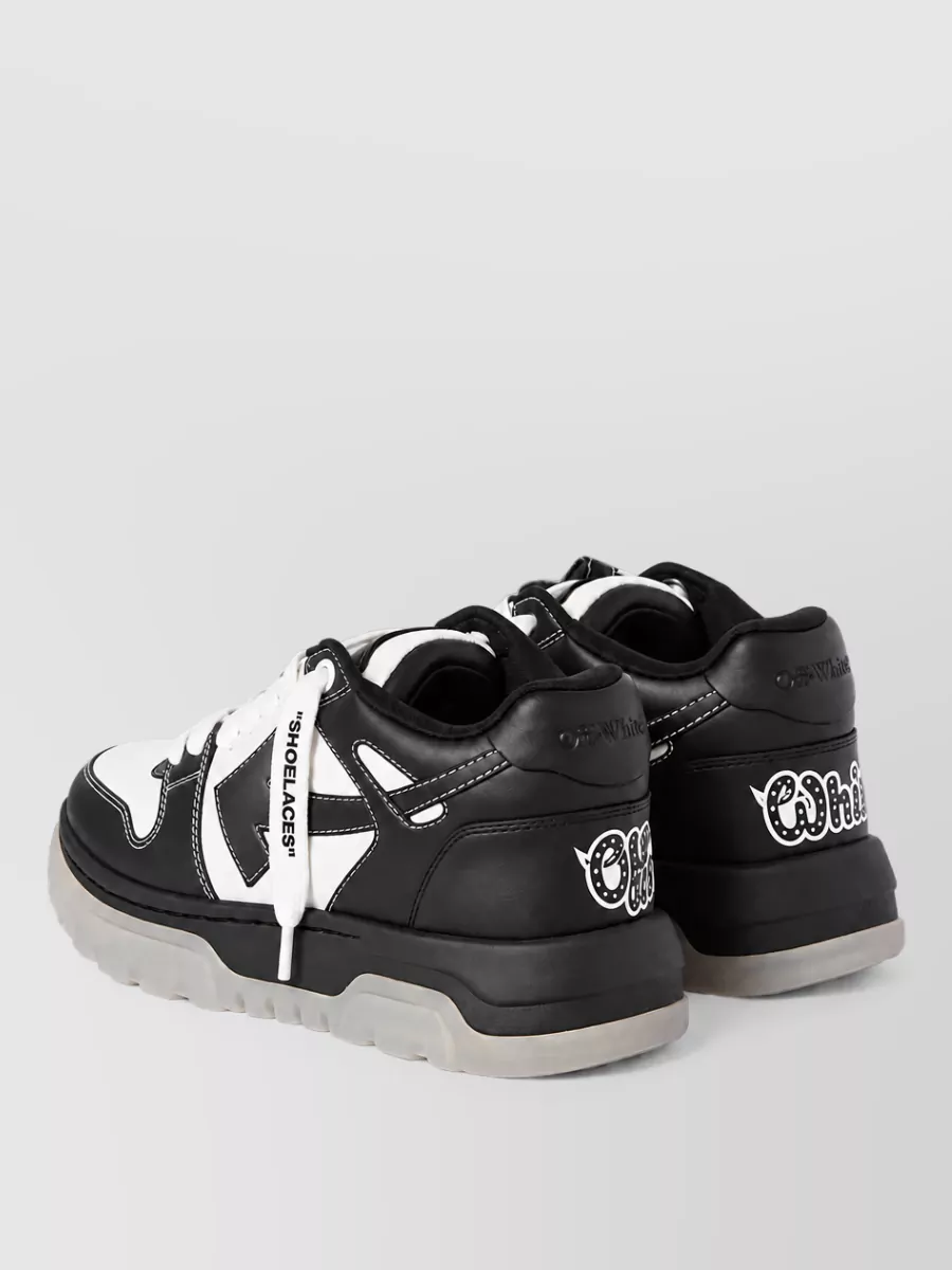 Off-White Leather Low-Top Sneakers