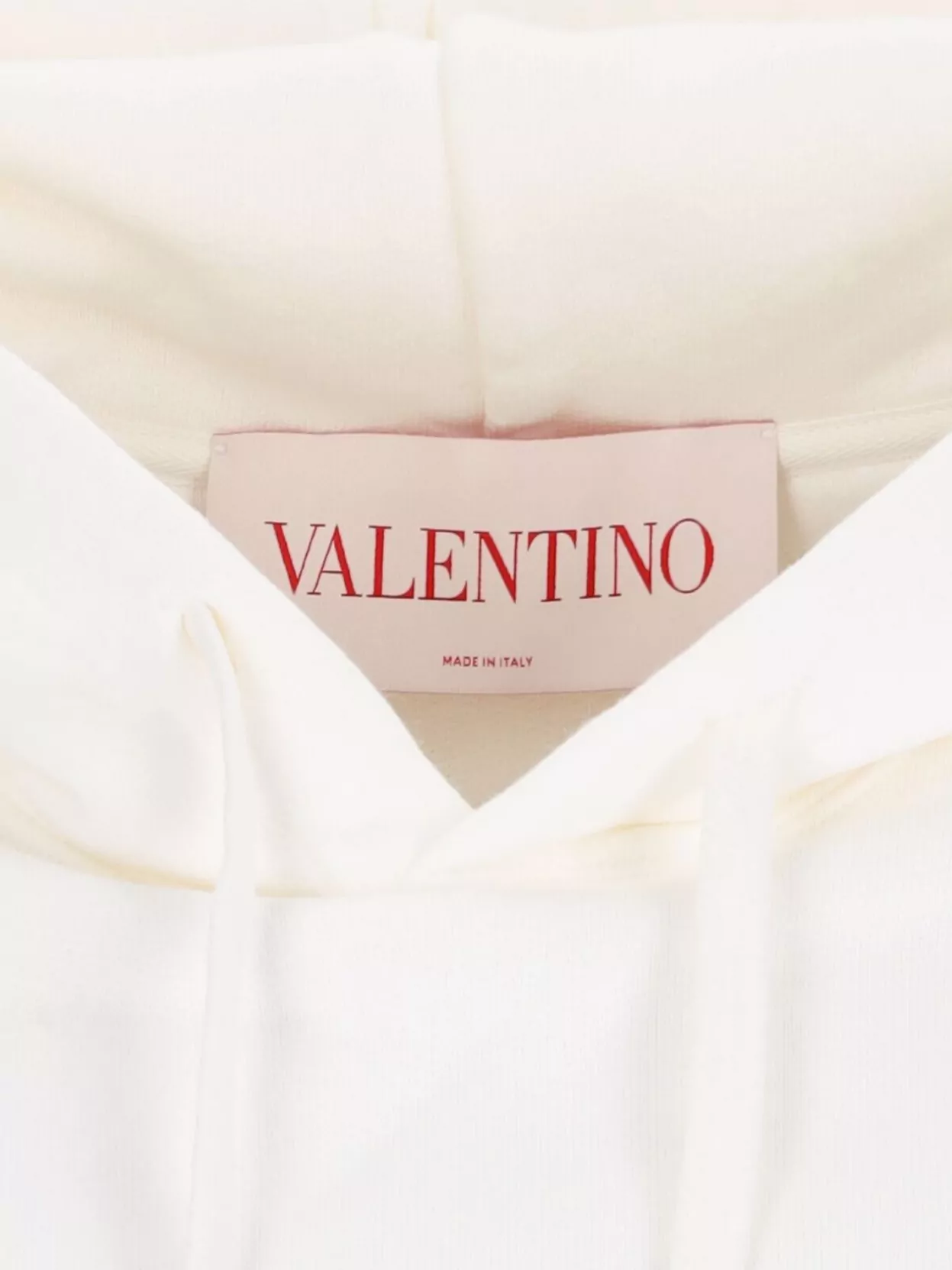 Shop Valentino Hooded Knitwear With Pocket And Cuffs In White