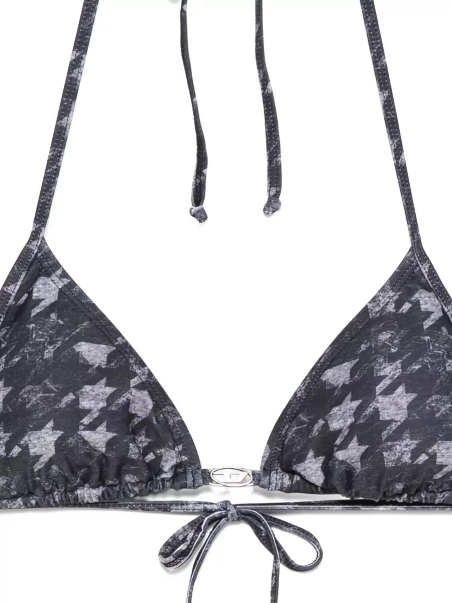 Diesel Elettra Dnm Triangle Halter Neck Bikini Top