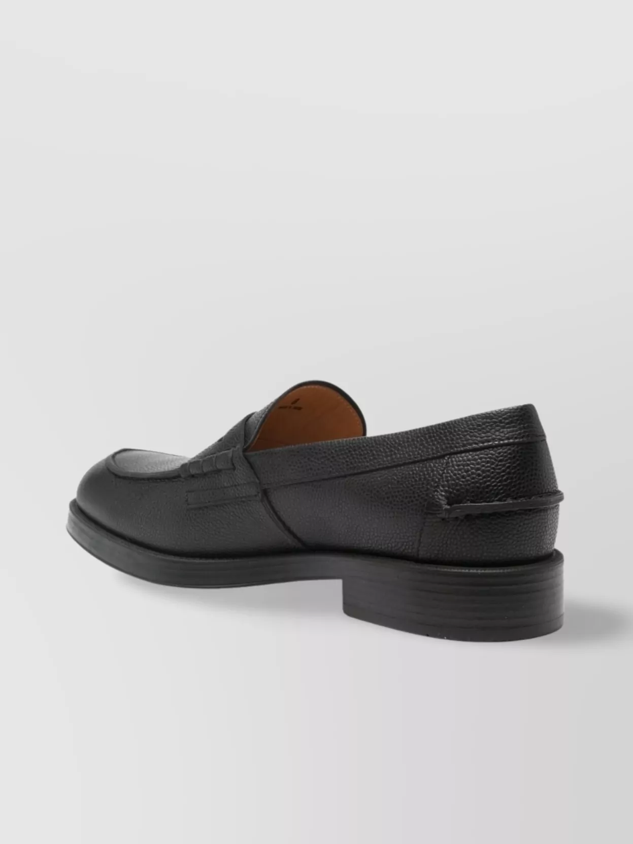 Tod's Leather Loafers With Round Toe And Rubber Sole