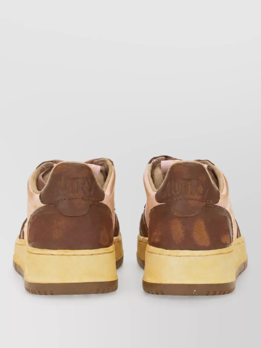 Autry Leather Super Vintage Lace-Up Sneakers