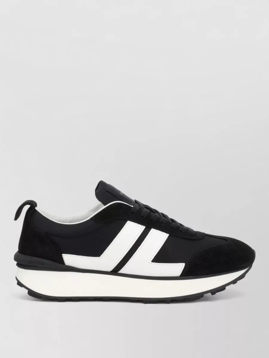 Lanvin Sneakers With Contrast Panels And Rubber Sole