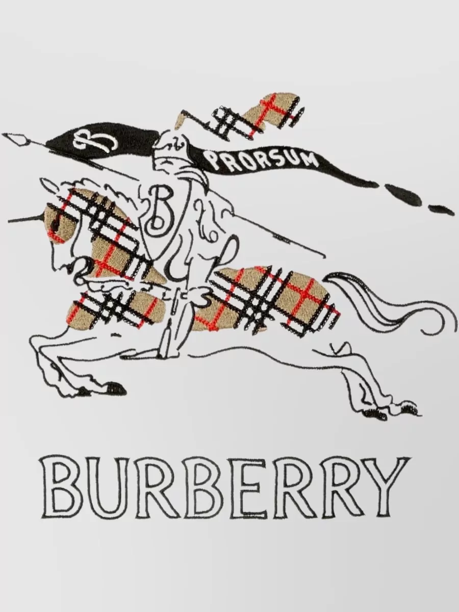 Burberry Frankie Check Crew Neck Graphic T-Shirt