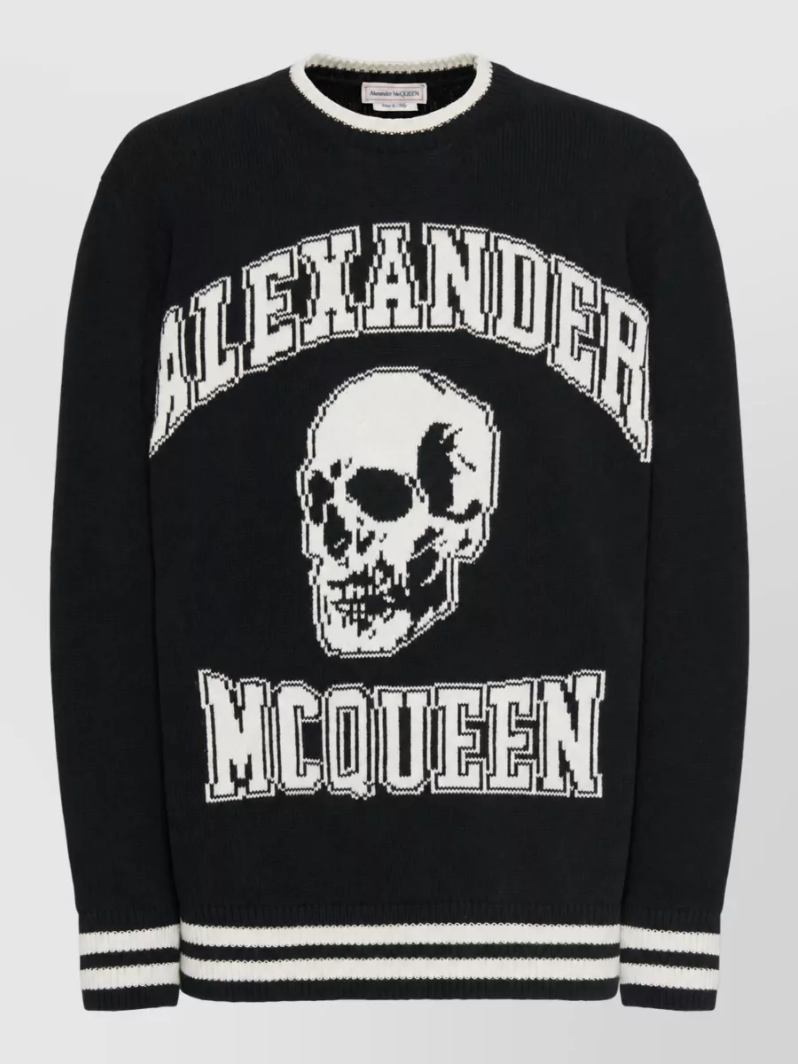 Alexander McQueen cotton varsity sweater