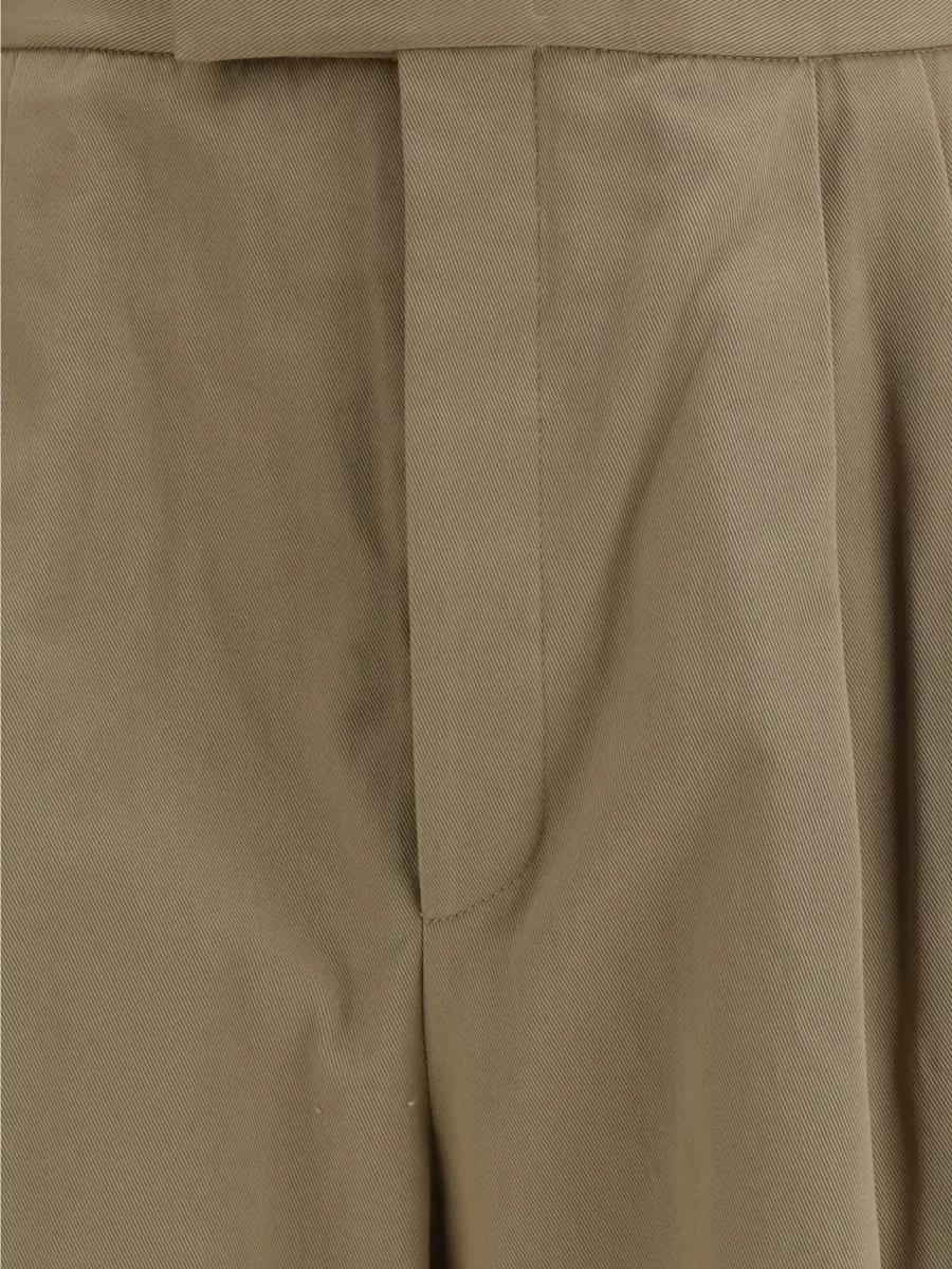 Thom Browne Cotton High-Rise Wide-Leg Pleated Trousers