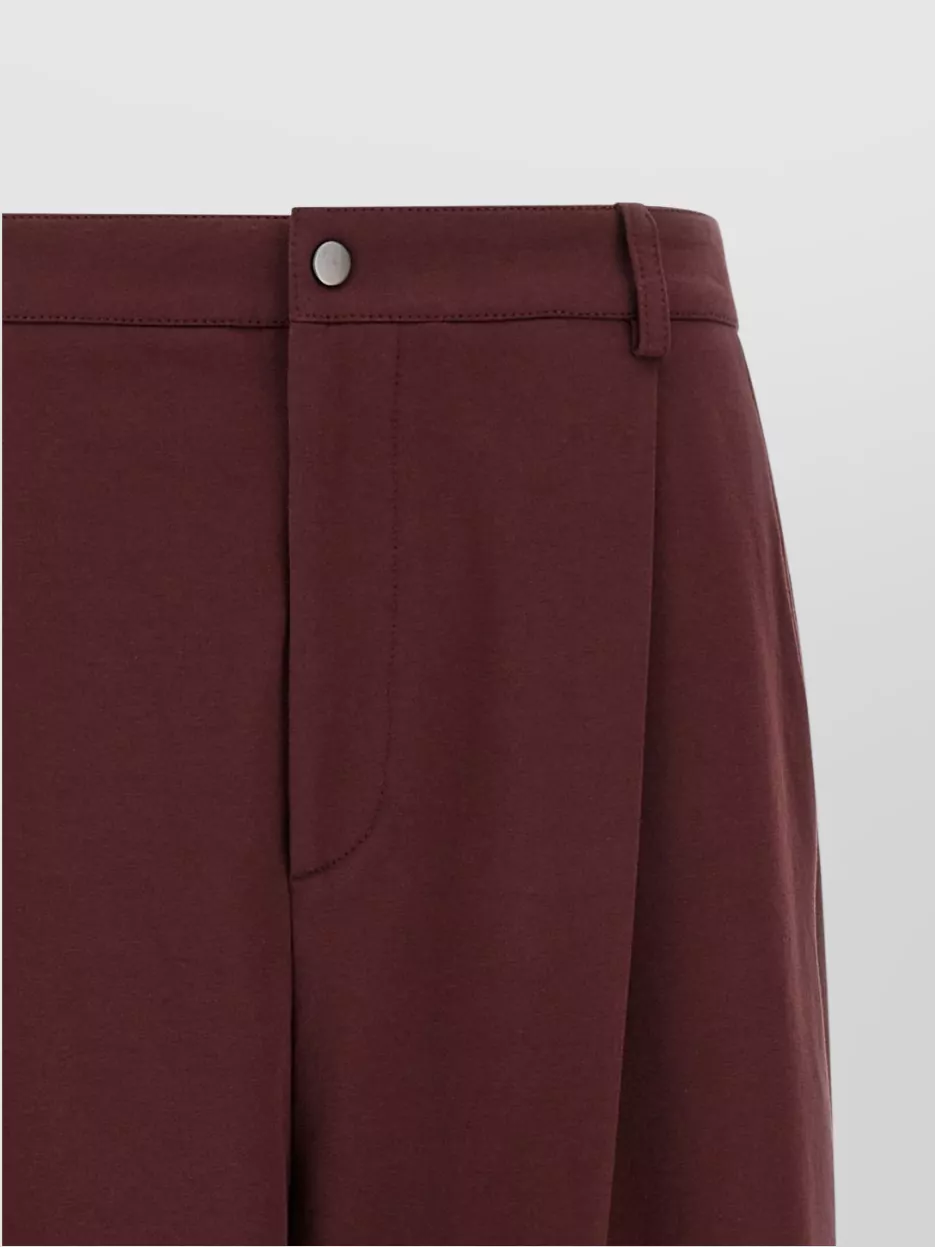Brunello Cucinelli Joggers With Elastic Waistband And Pockets In Burgundy