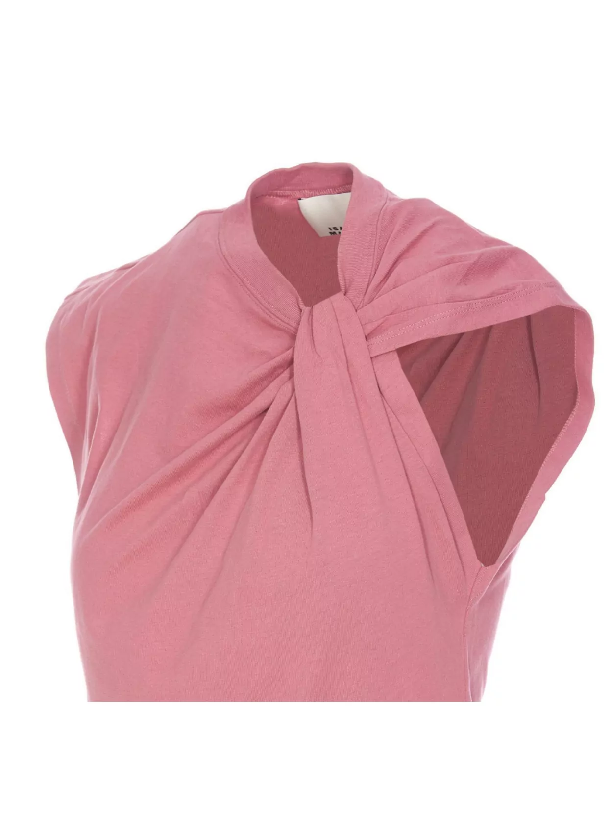 Isabel Marant Front Bow Crewneck Top With Knot Detail