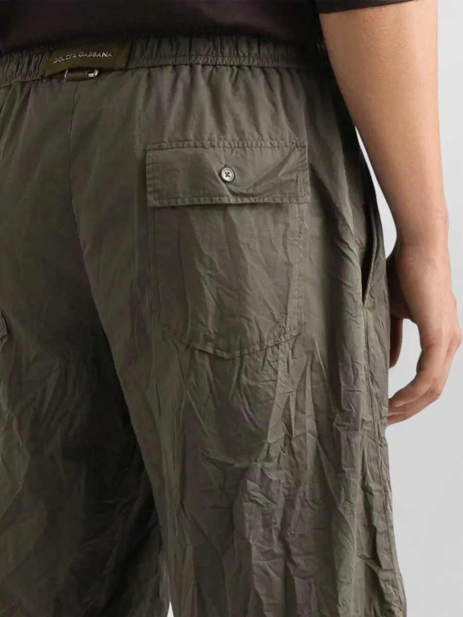 Dolce&Gabbana Fringed Cotton Cargo Shorts