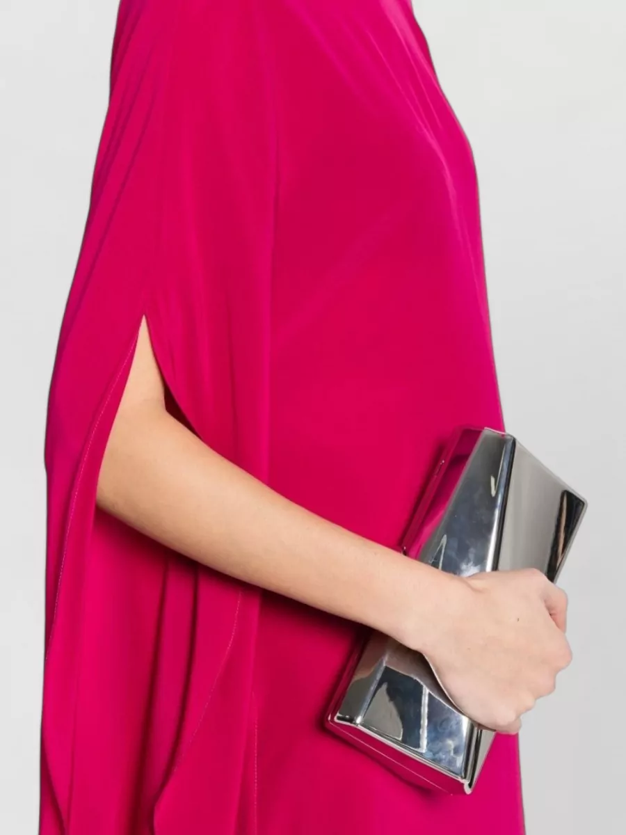 Gianluca Capannolo Silk Ruffled-Sleeve Midi Dress