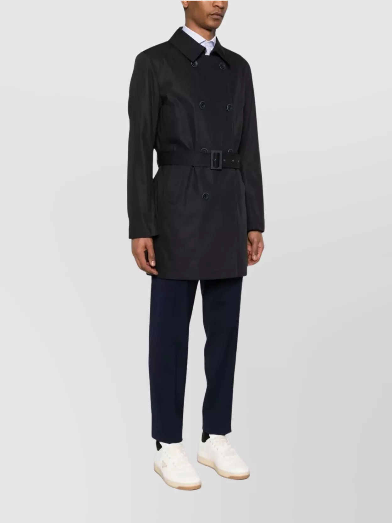 Herno Belted Double-Breasted Trench Coat