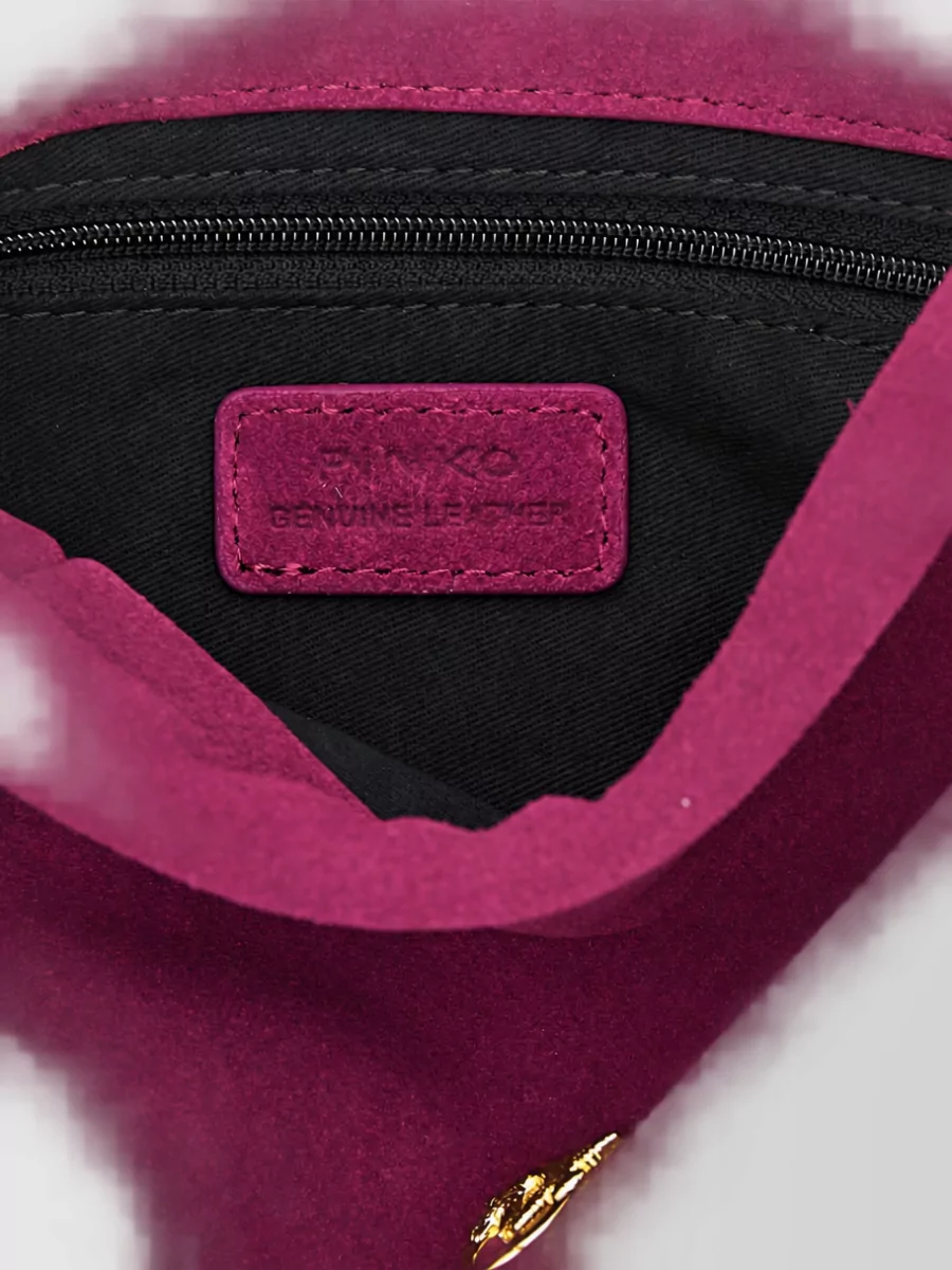 Pinko Flower Suede Mini Bag