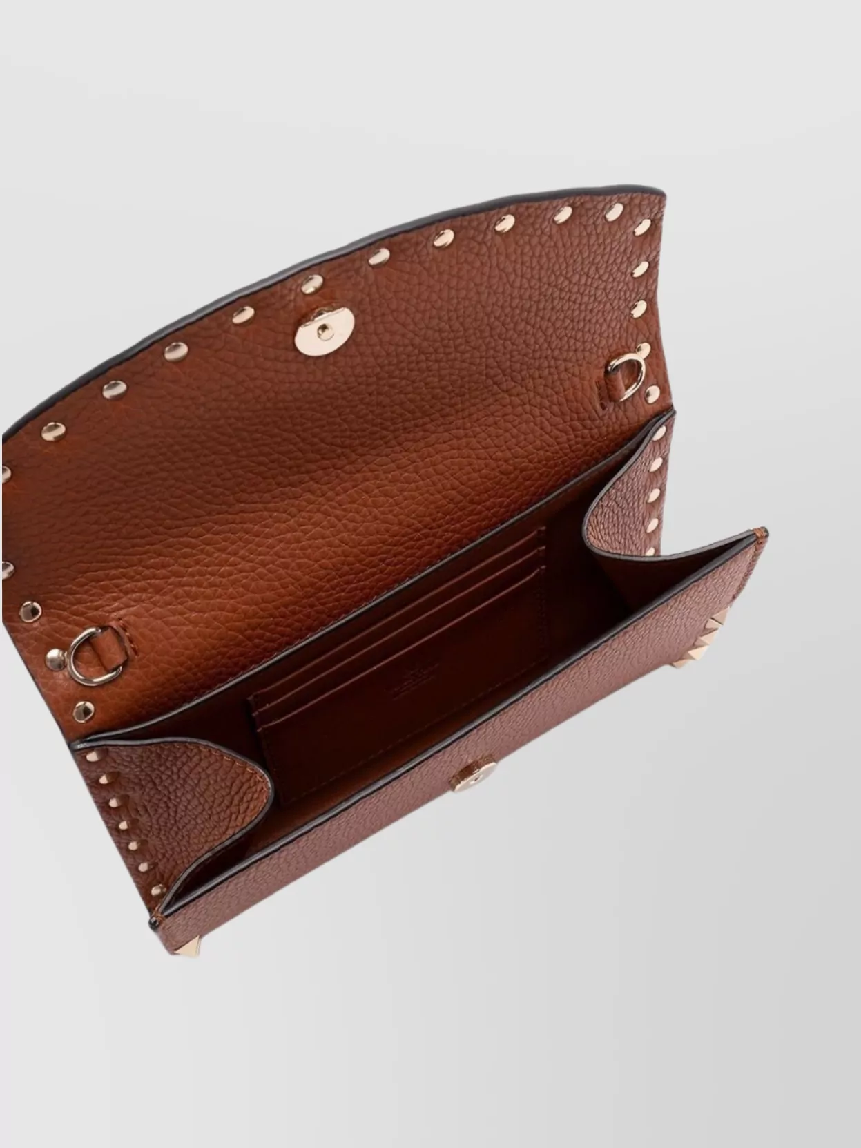 Valentino Garavani Chain Wallet With Studded Leather Design