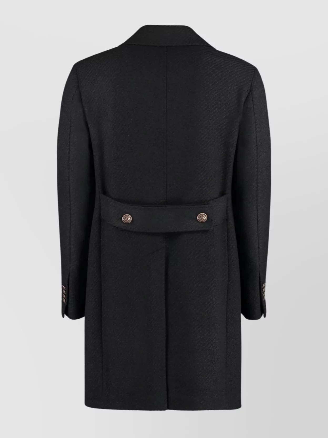 Tagliatore Double-Breasted Wool Coat With Lapel Collar