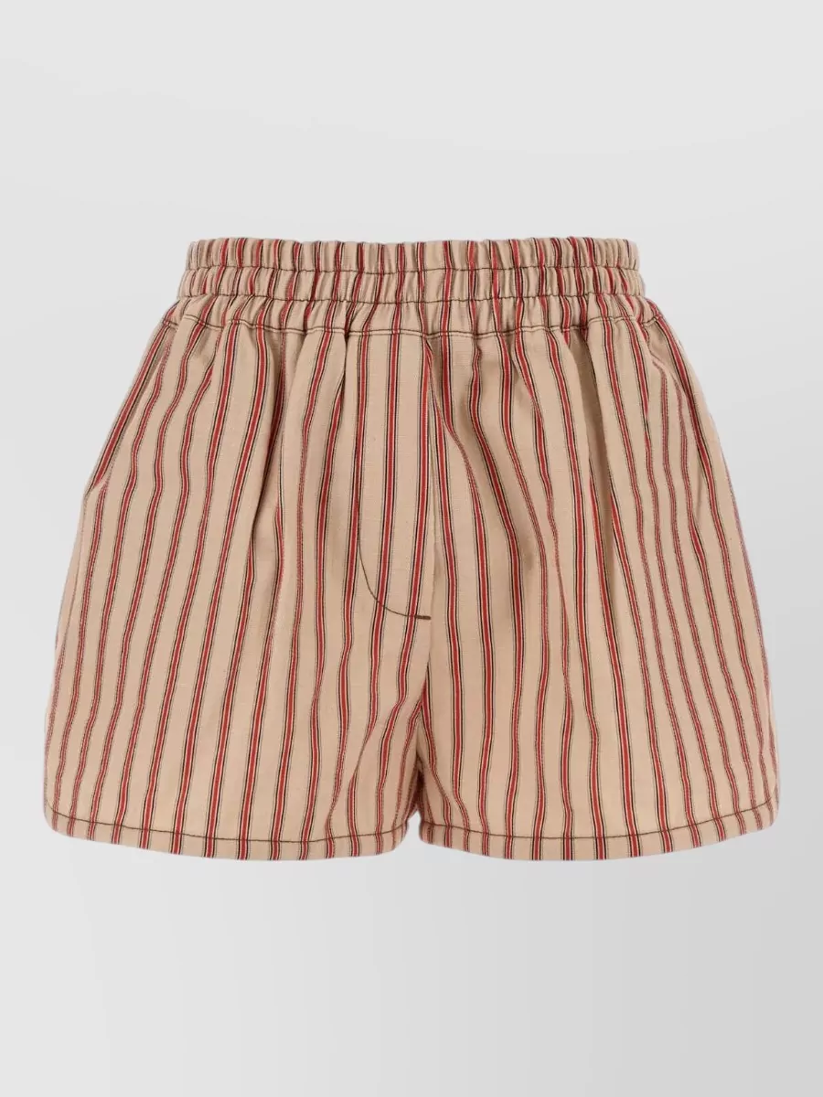 Fendi striped denim shorts