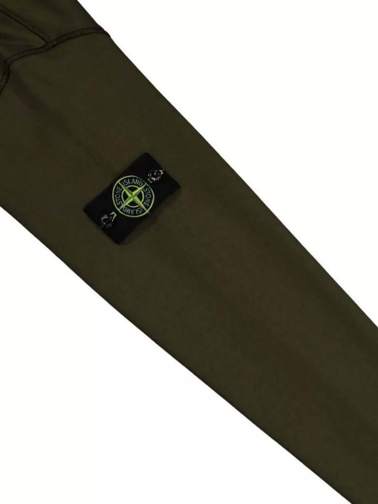 Stone Island Ribbed Crewneck Fleece Sweatshirt With Long Sleeves