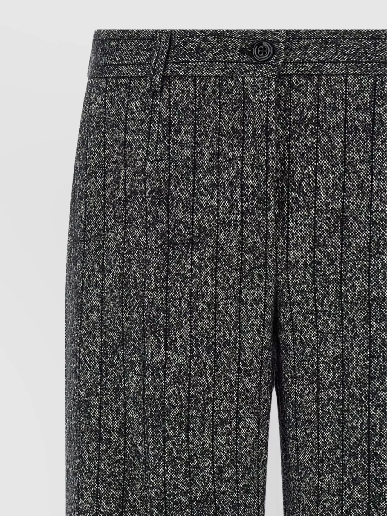 Dolce & Gabbana Wool Trousers With Textured Fabric And Pockets In Black
