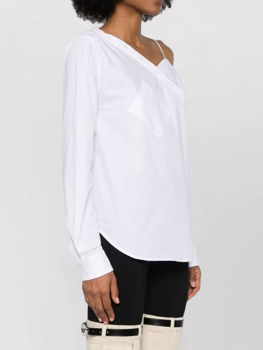 Coperni Cotton Asymmetric Long-Sleeve Shirt