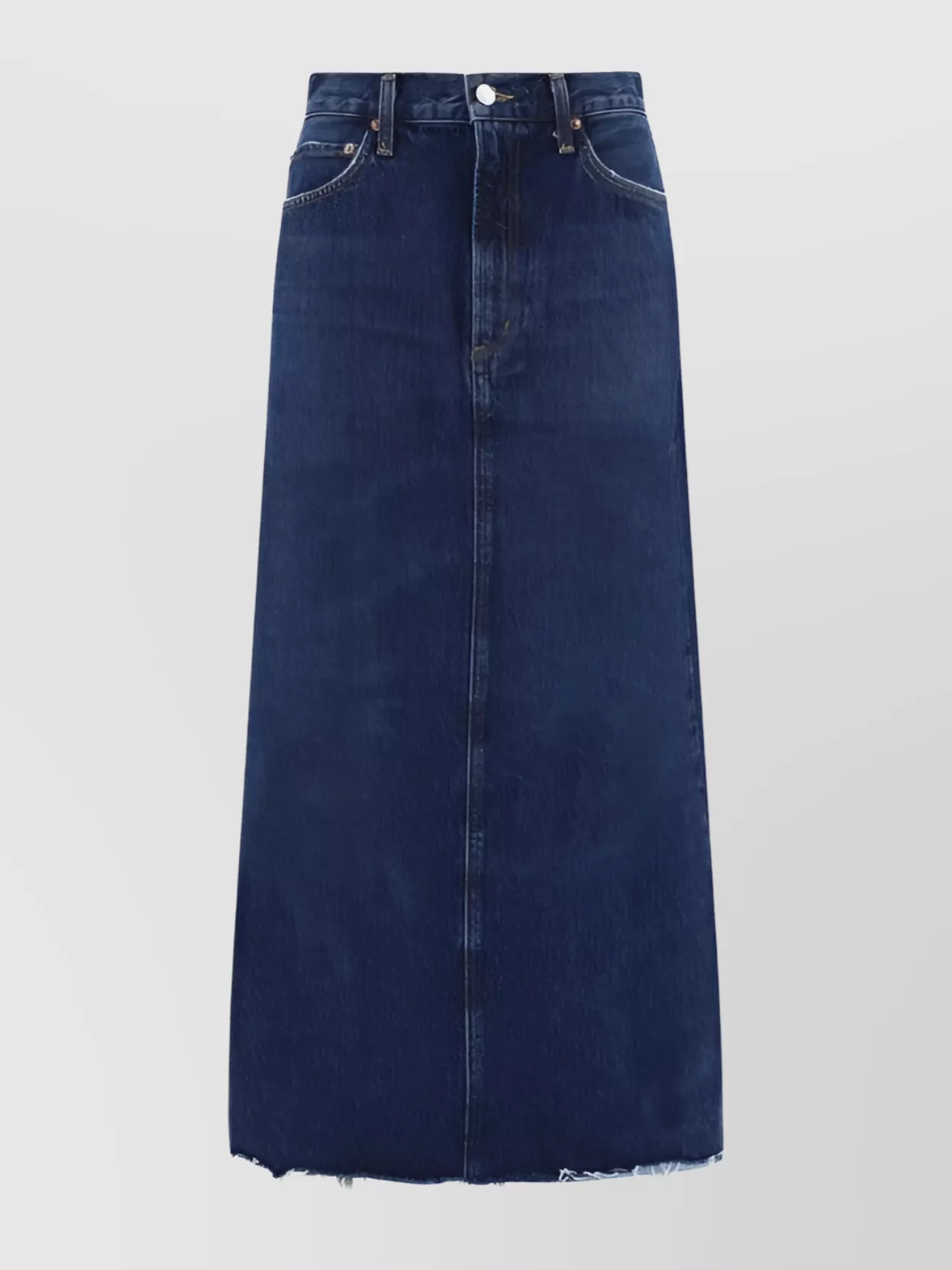 Shop Agolde Stitched Cotton Skirt Back Slit