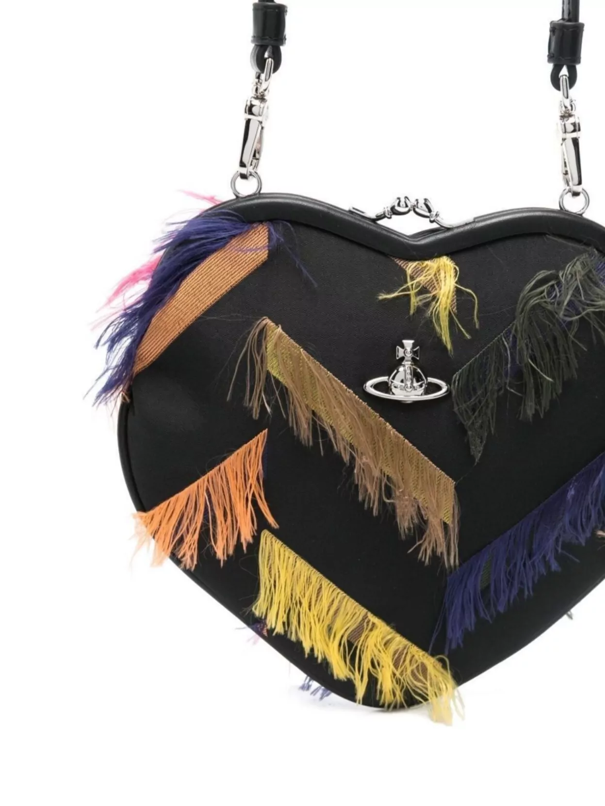 Vivienne Westwood Heart Shape Fringe Chain-Link Shoulder Bag