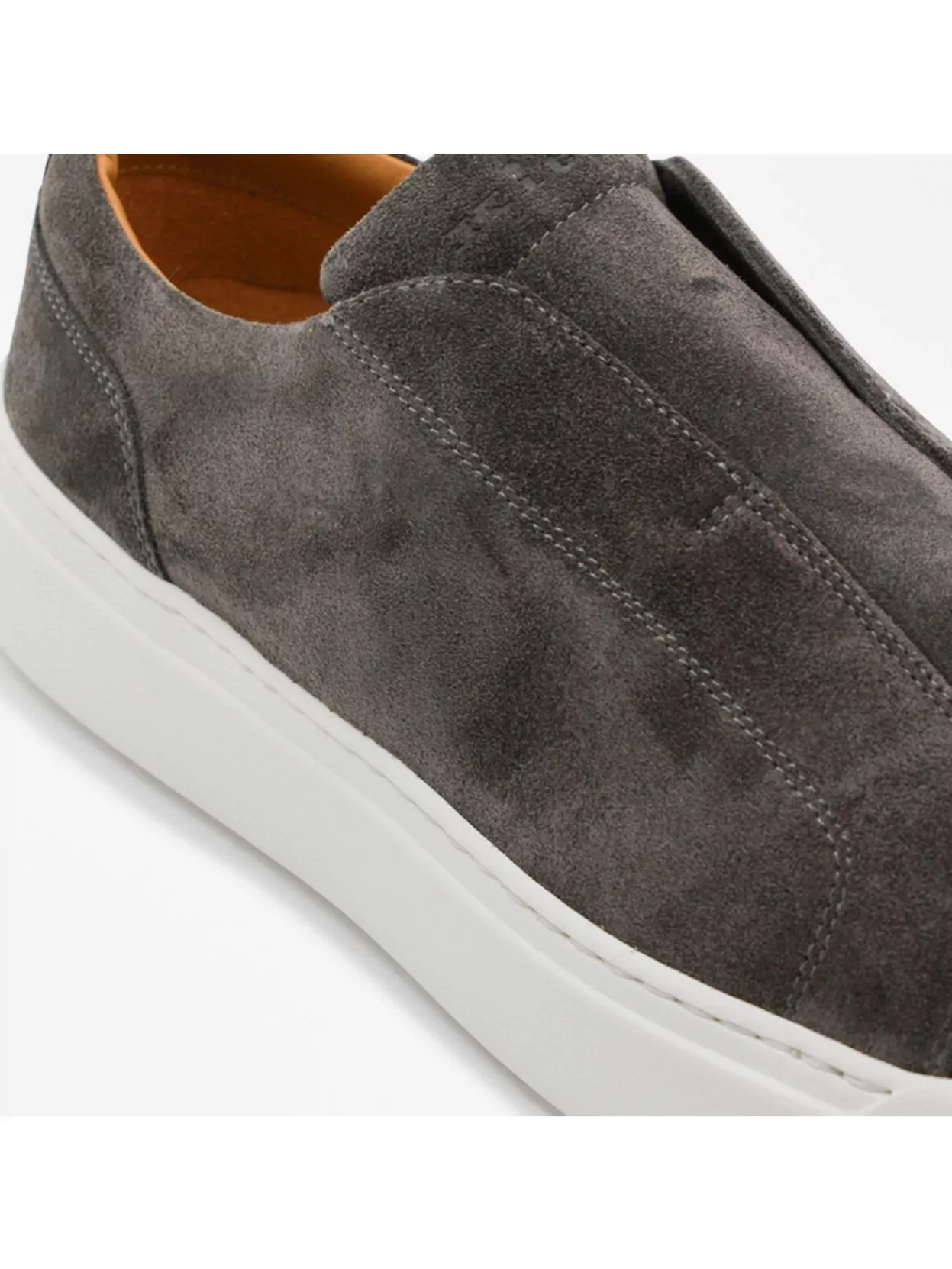 Kiton Suede Low Top Sneakers With Pull Tab