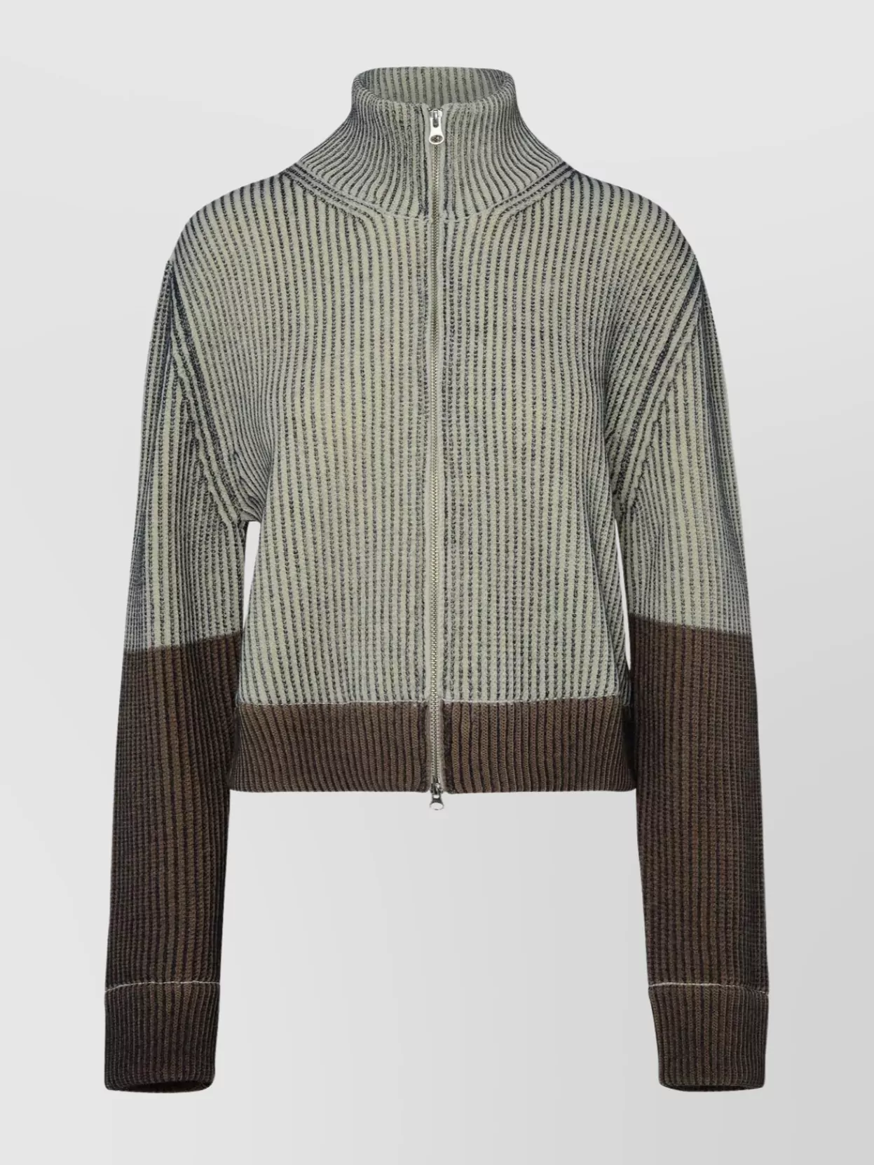 Shop Mm6 Maison Margiela Two-tone Knit Turtleneck Sweater