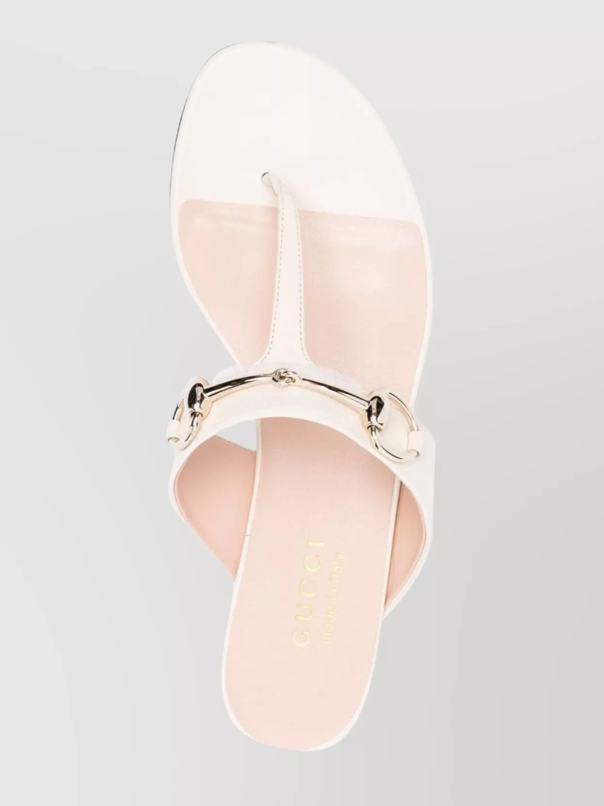 Gucci Lady horsebit leather thong sandals | The Fashion Square