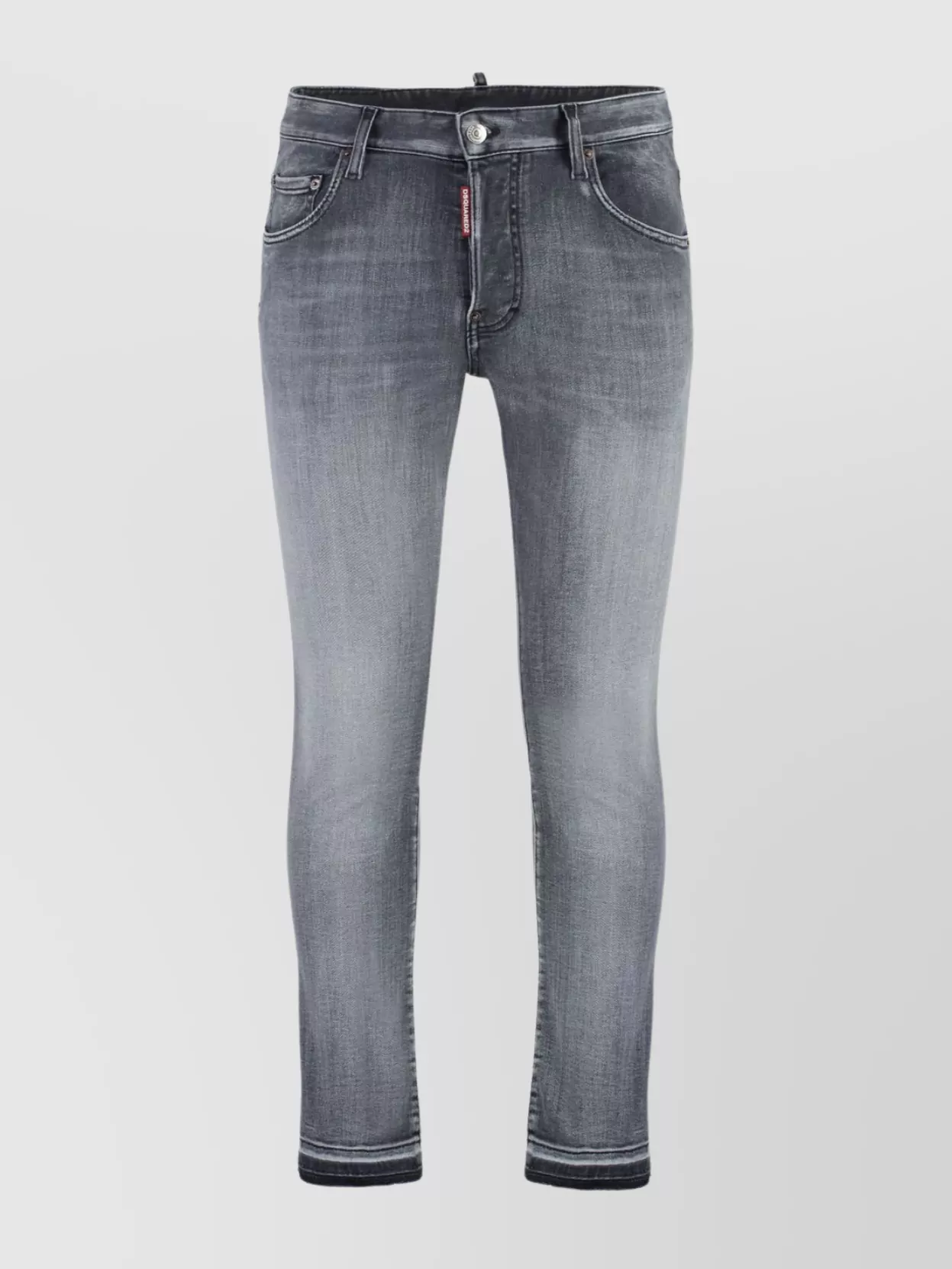 Dsquared2 Slim Fit Skater Jeans With Faded Wash In Gray