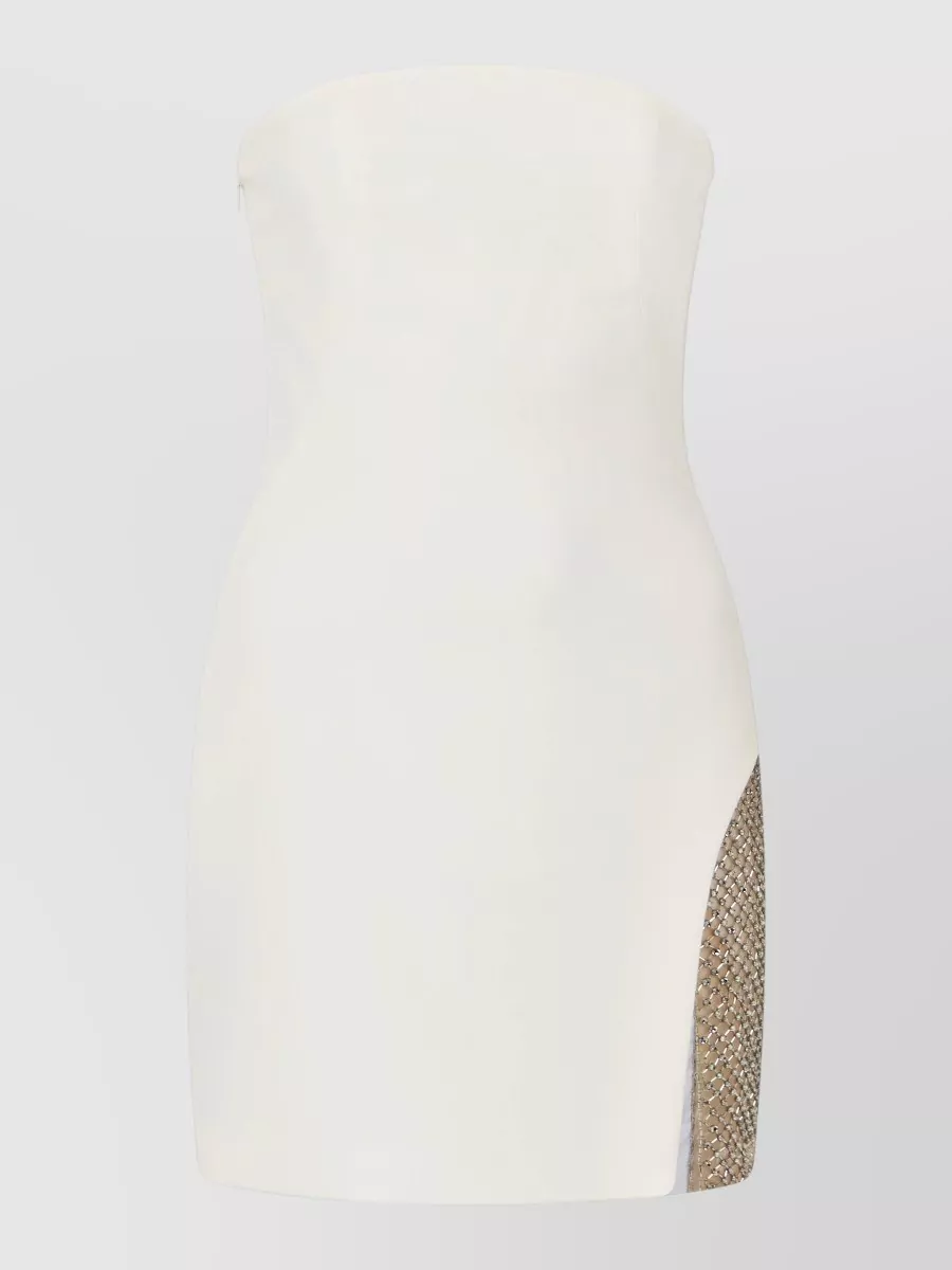 The Attico sleeveless sweetheart-neck mini dress