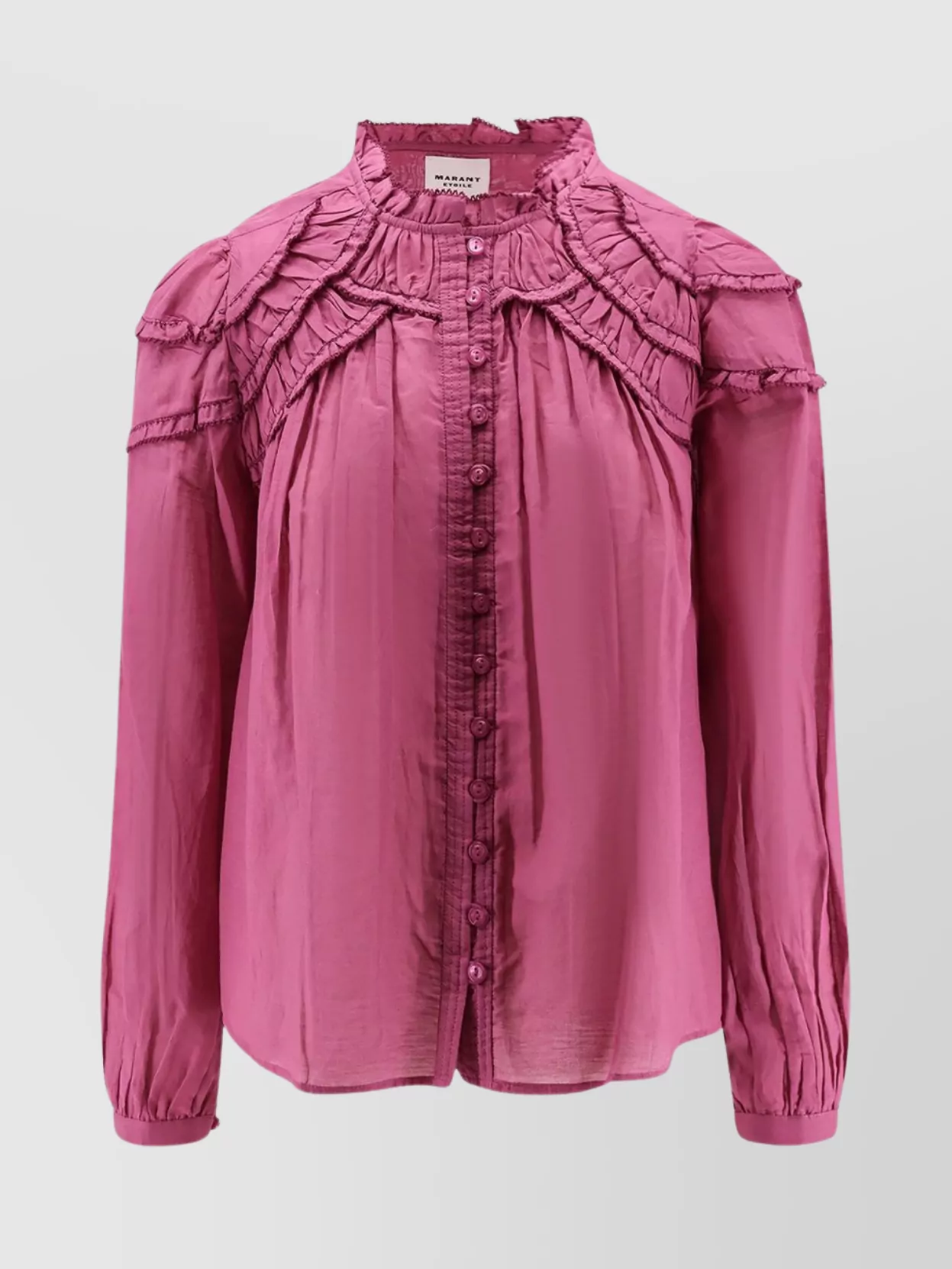 Isabel Marant Etoile Christa Cotton And Viscose Ruffled Shirt