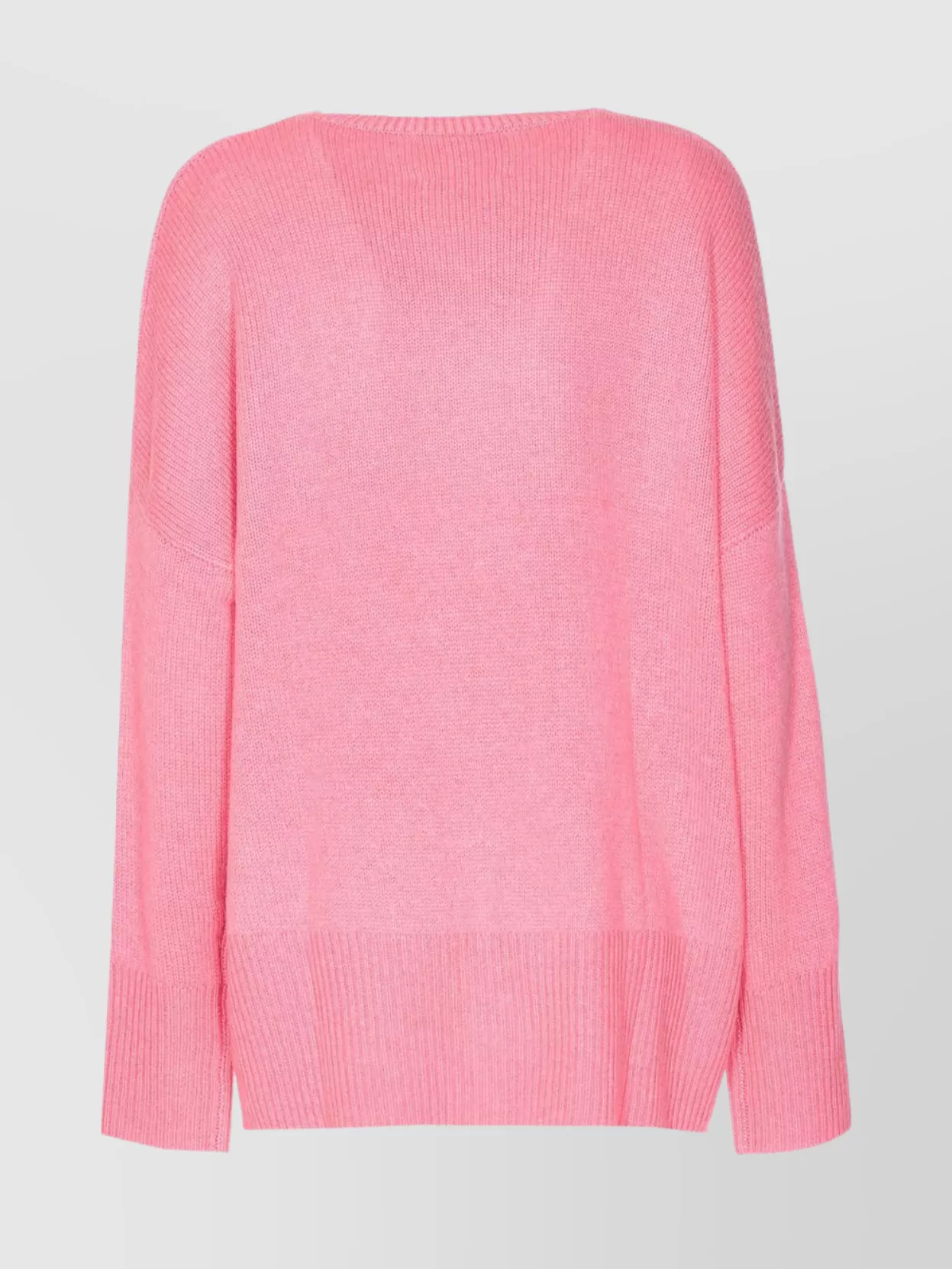 Lisa Yang Oversized Crewneck Knitwear Side Slits In Pink