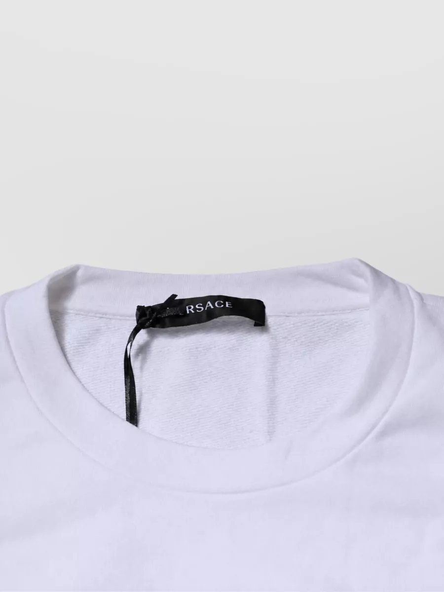 Versace Cotton Medusa Embroidery Crew Neck Sweater