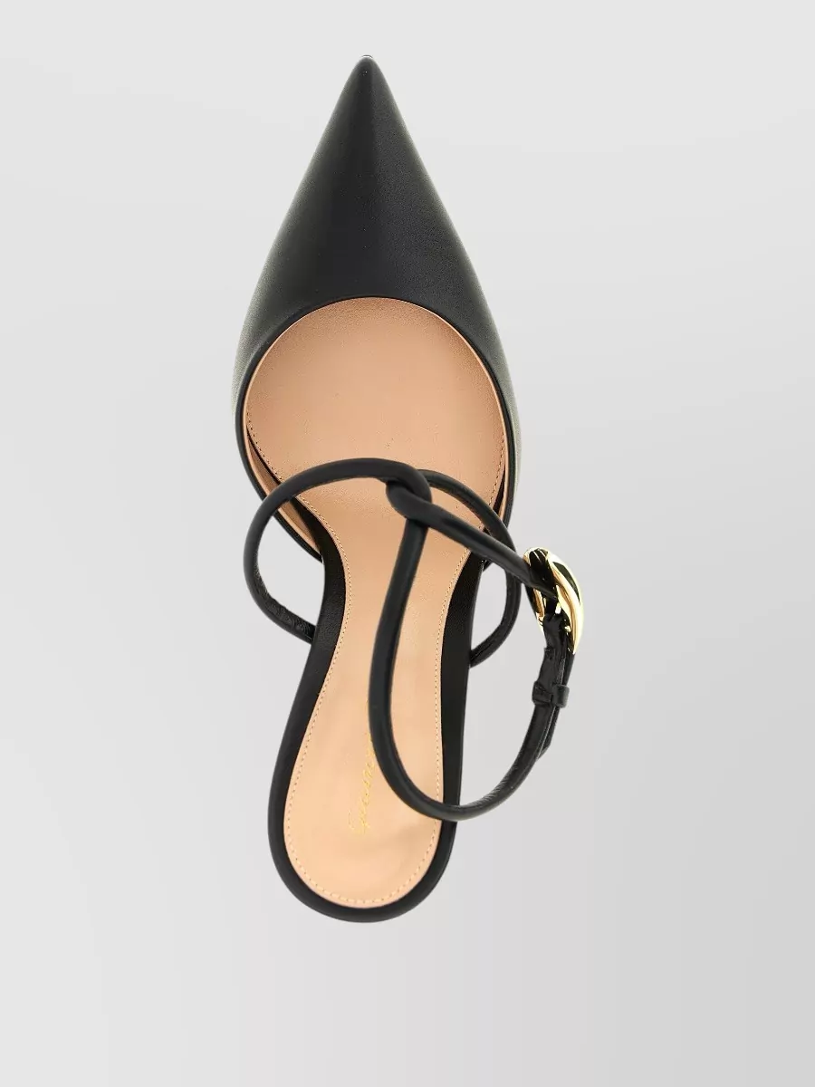 Gianvito Rossi Leather Asymmetric Pumps