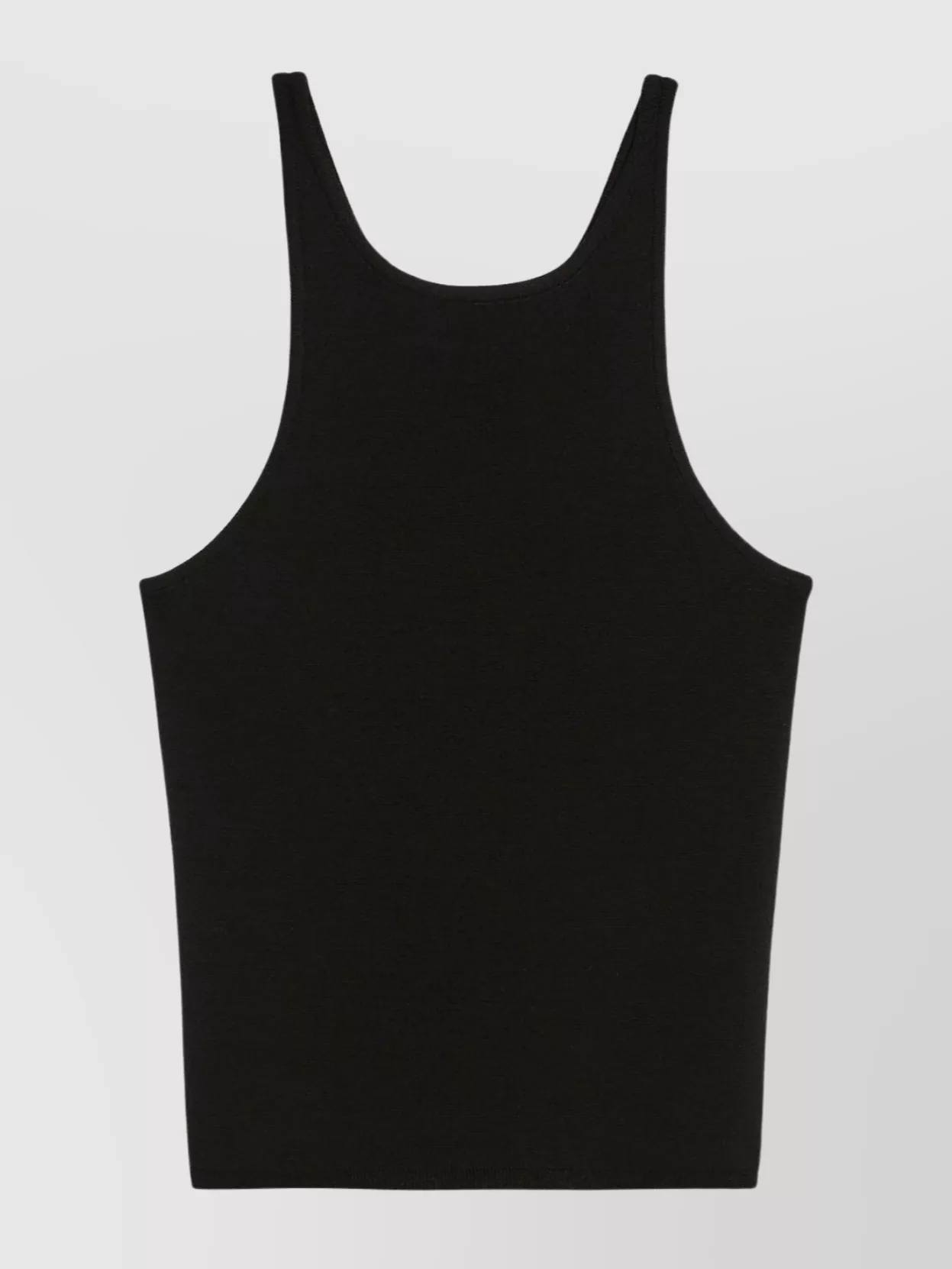 Max Mara Simple Round Neck Sleeveless Knit Top In Black