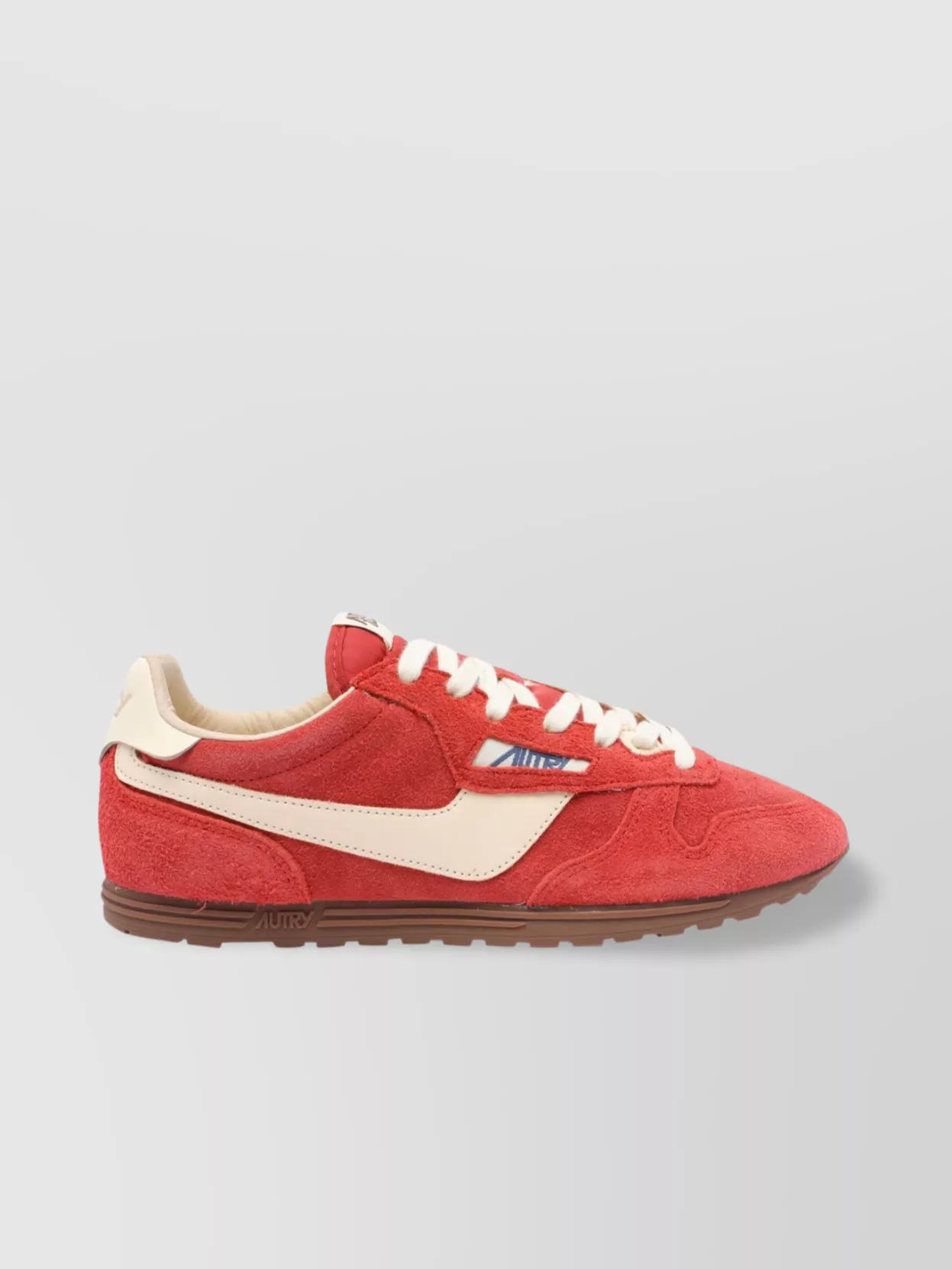 Autry Windspin Sneakers In Suede And Parrot Leather And Rutabaga