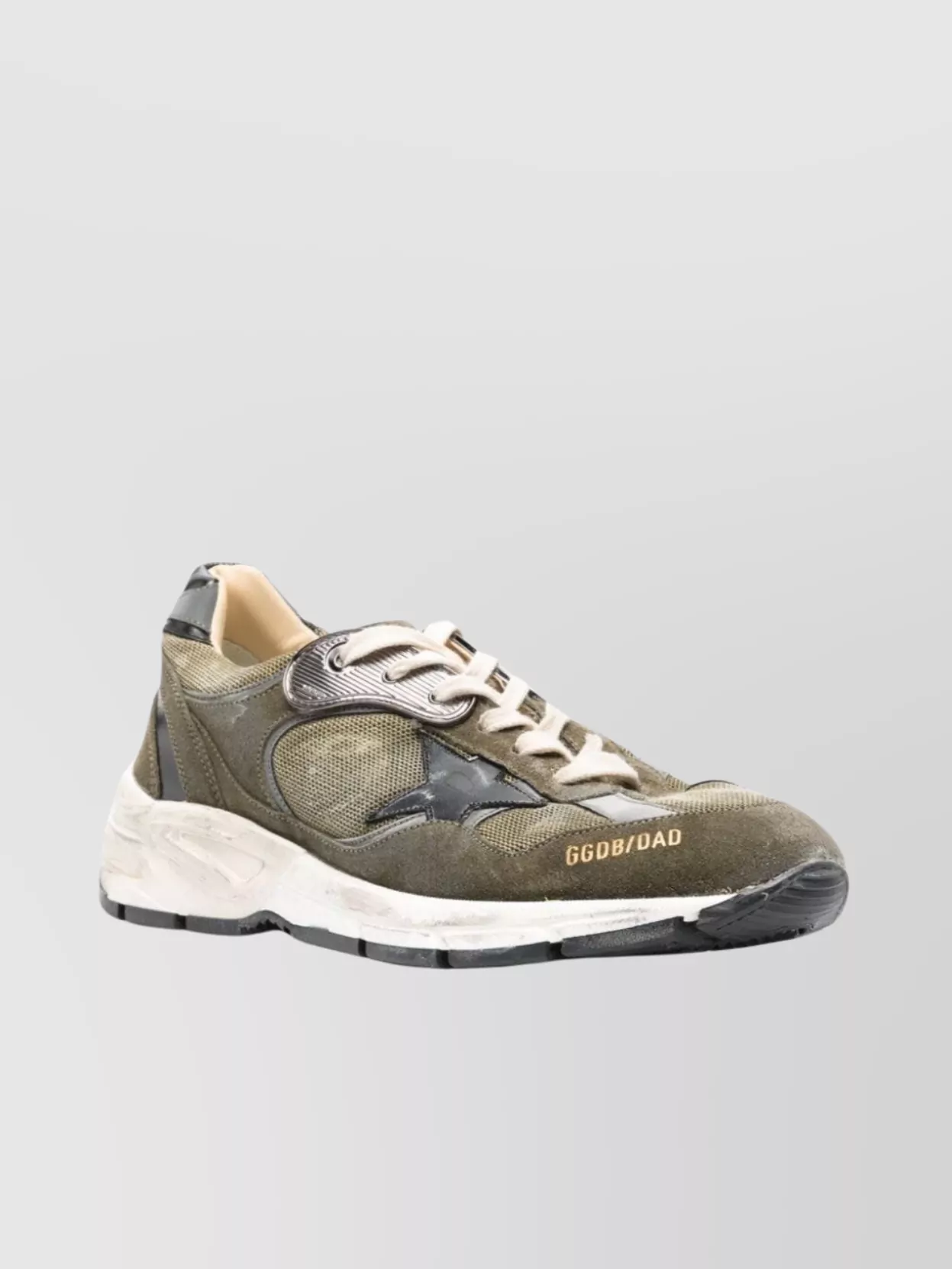 Shop Golden Goose Distressed Leather Running Dad Sneakers
