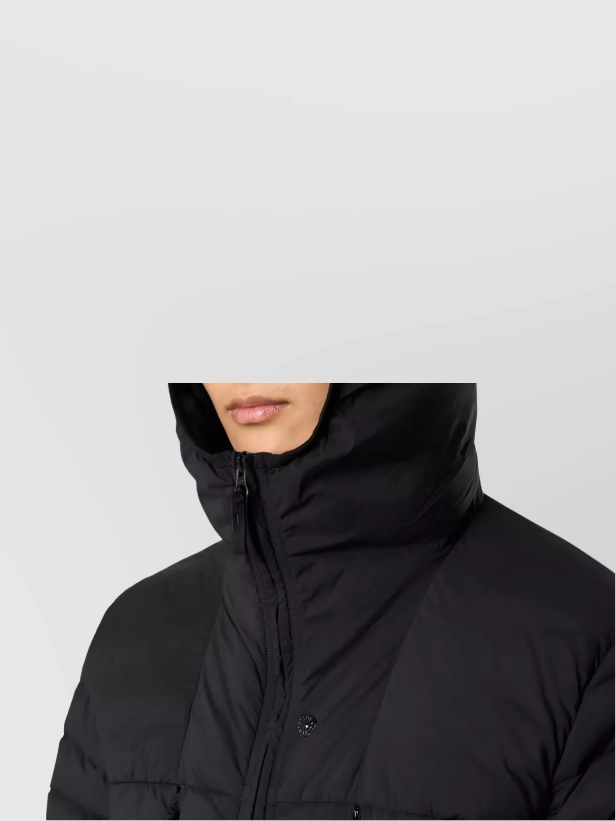 Stone Island Seamless Tunnel Nylon Down-tc Jacket In Black