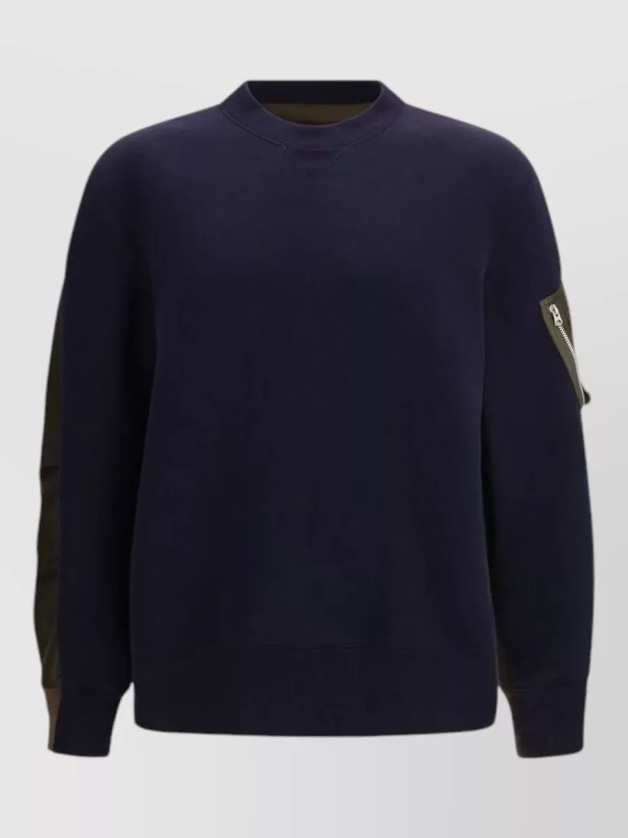 Sacai cotton nylon sweatshirt