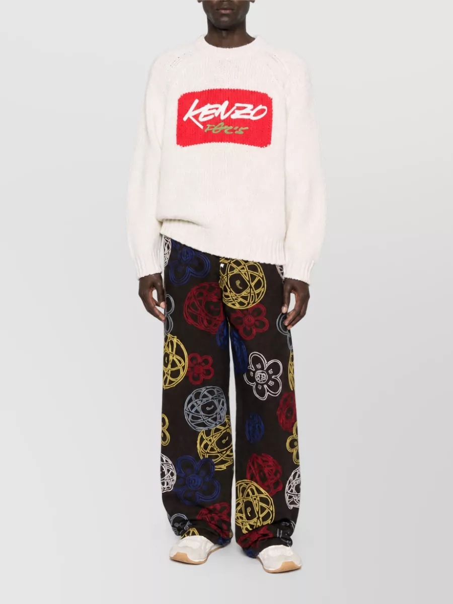 Kenzo Embroidered Denim Trousers