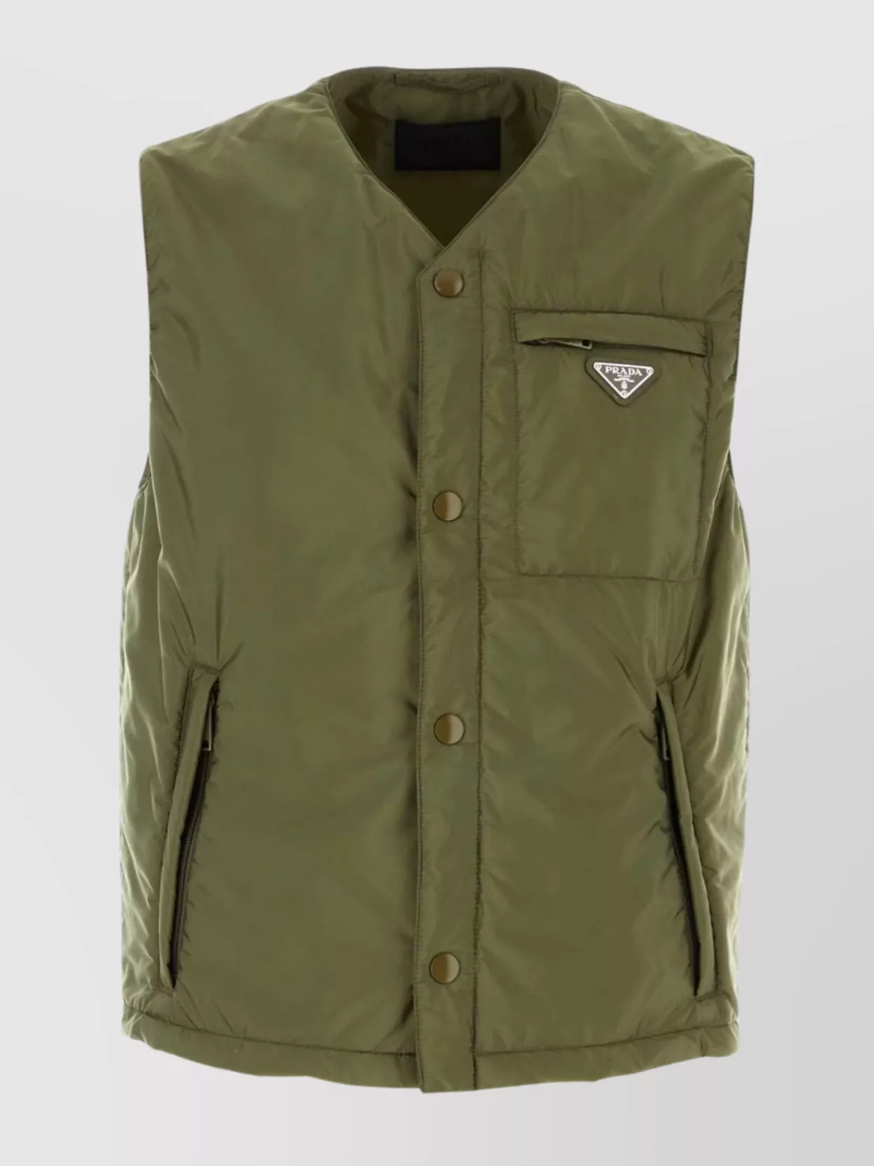 Shop Prada Nylon Quilted Sleeveless Jacket