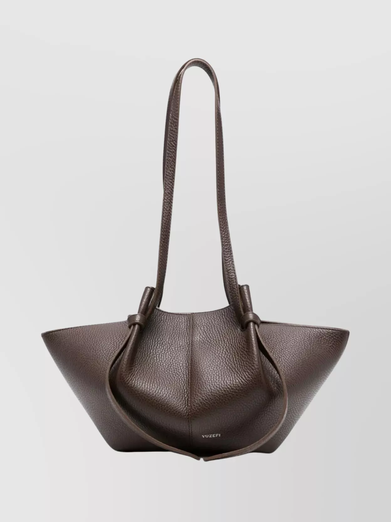 Yuzefi Knotted Strap Structured Leather Shoulder Bag