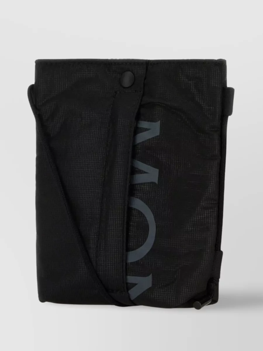 Shop Moncler Alchemy Crossbody Bag In Textured Nylon In Black
