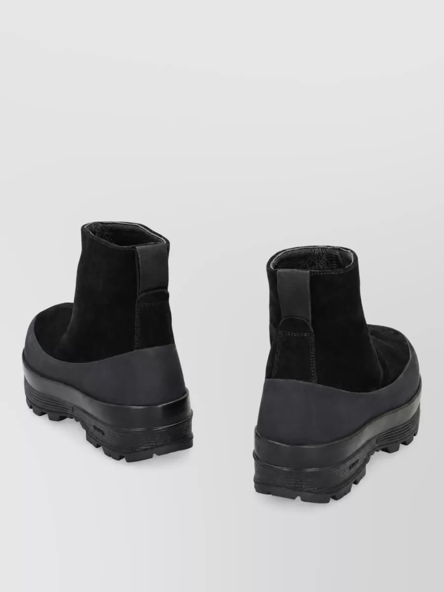 Stone Island Calf Leather Suede Ankle Boots
