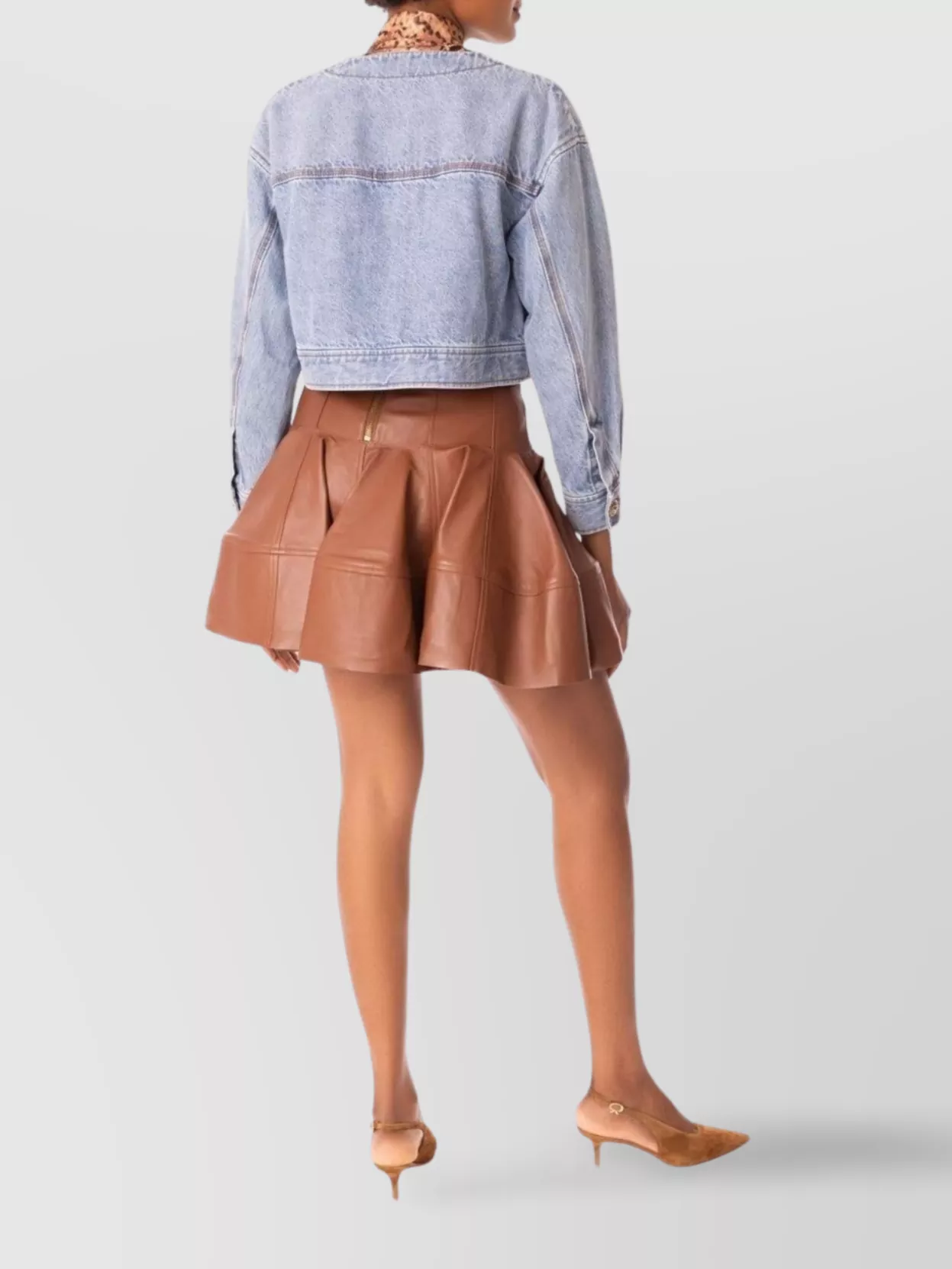 Zimmermann Short Denim Jacket Contrast Stitching