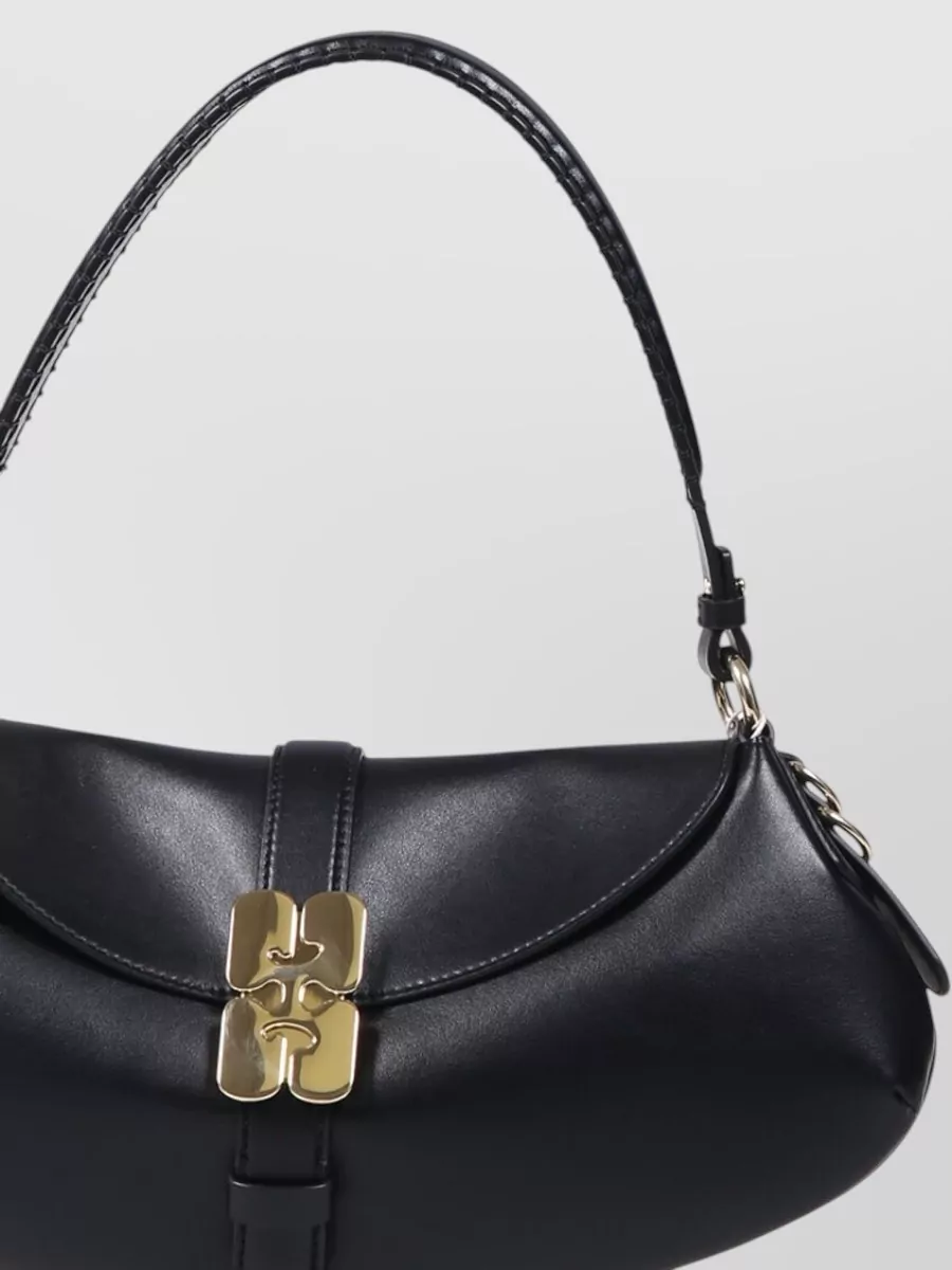 Ganni Kat Shoulder Baguette Bag Buckle Detail